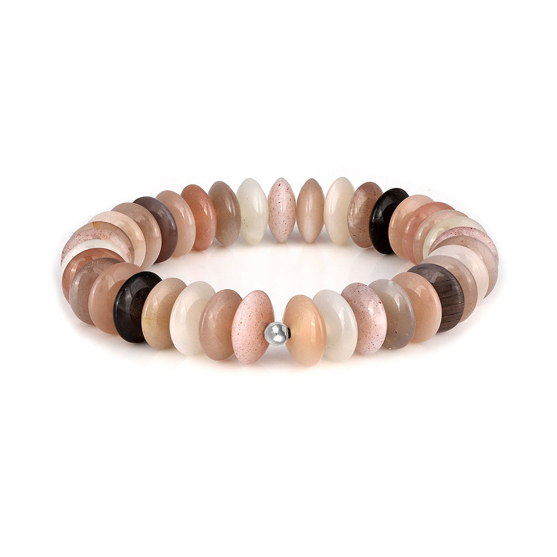 Multicolor Moonstone Beads Stretch Bracelet