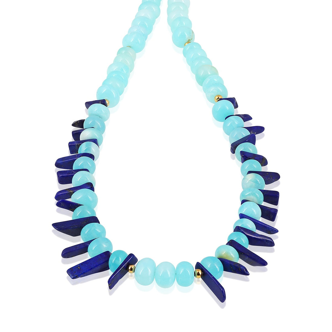 Opal and Lapis Lazuli Silver Necklace