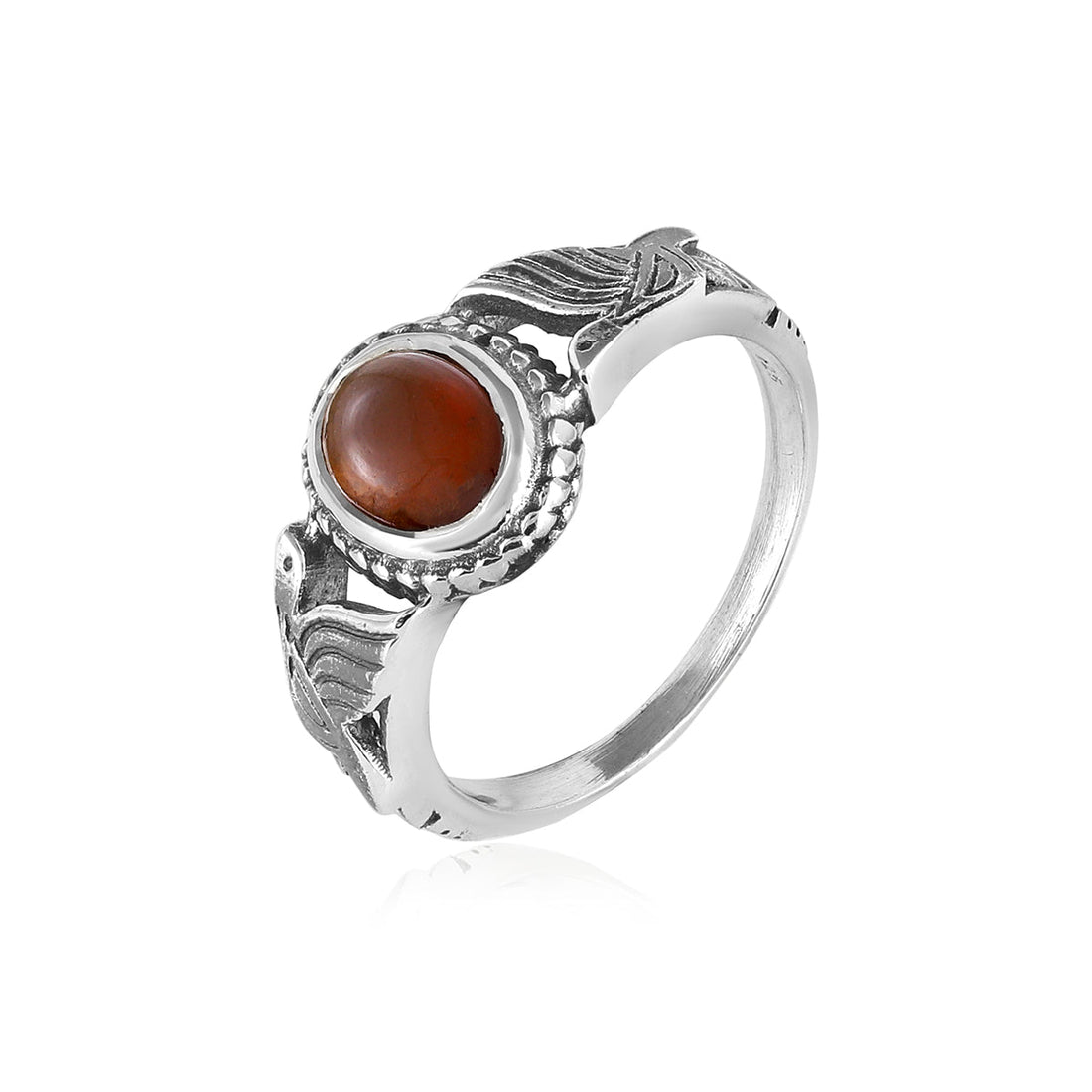 Hessonite Garnet 925 Silver Handmade Ring