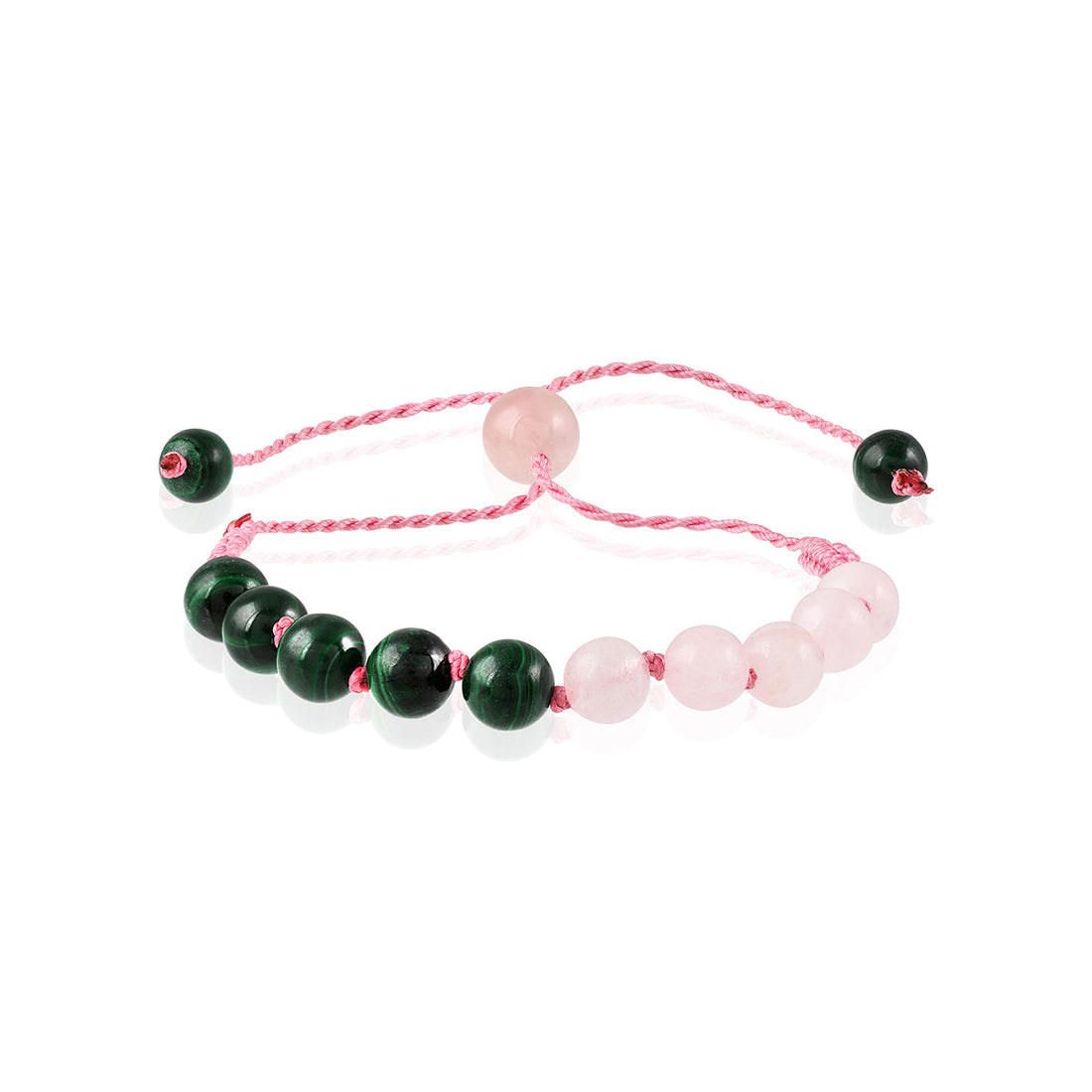 Harmonious combination of pink and green gemstones