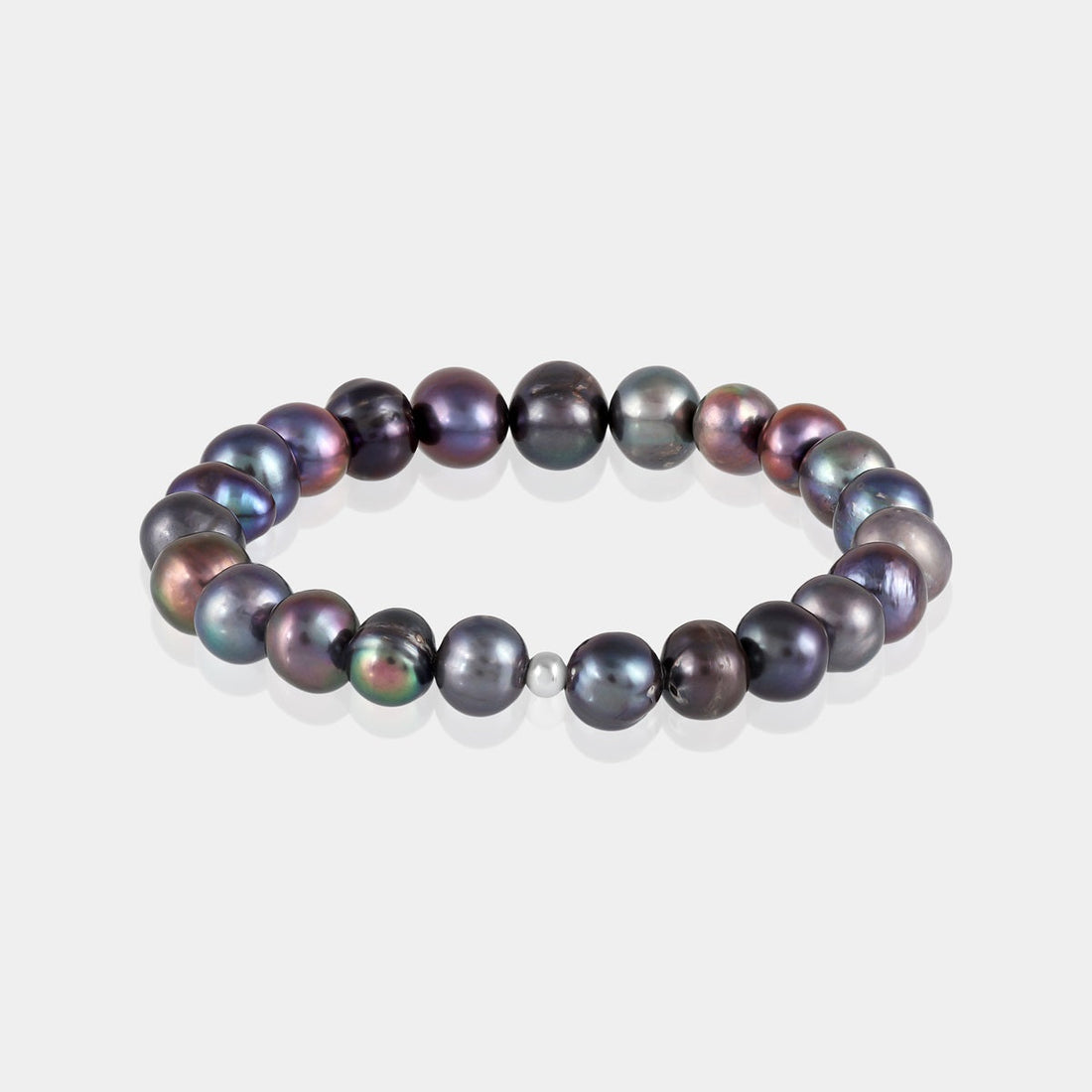 Array of Smooth Round Pearls, showcasing Elegant Black Hue