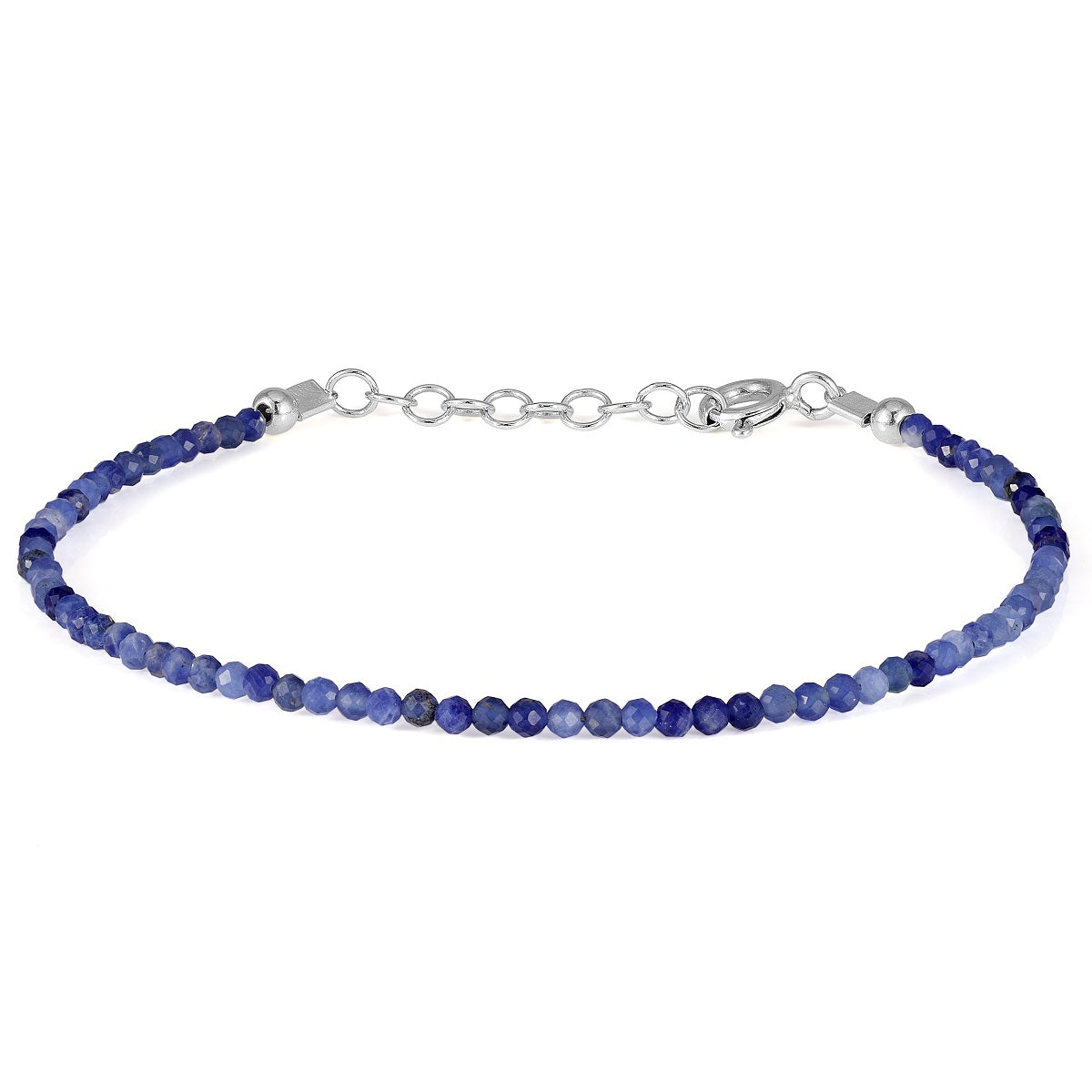 Sterling Silver Kyanite Beads Bracelet