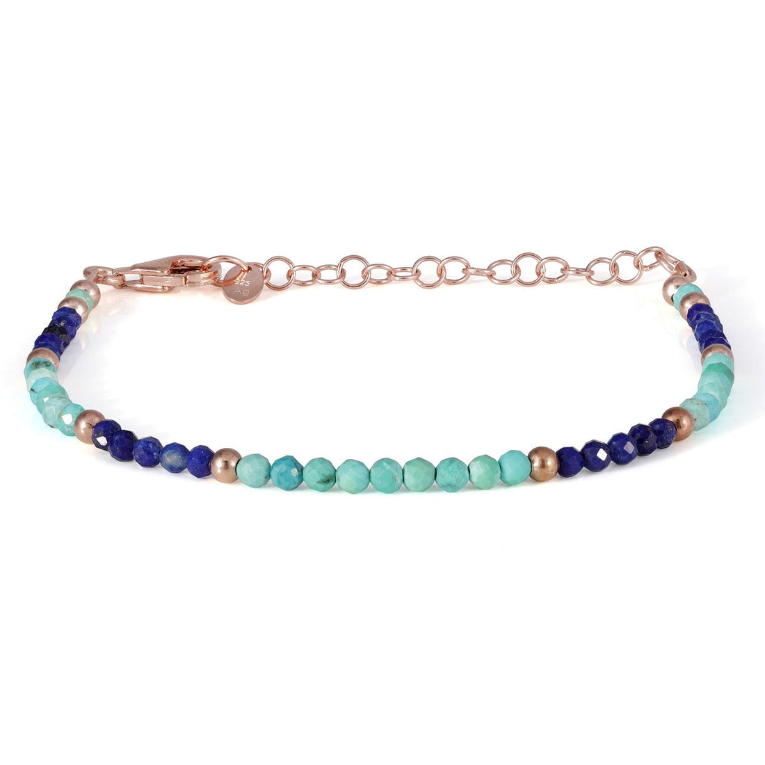 Turquoise and Lapis Lazuli Silver Bracelet