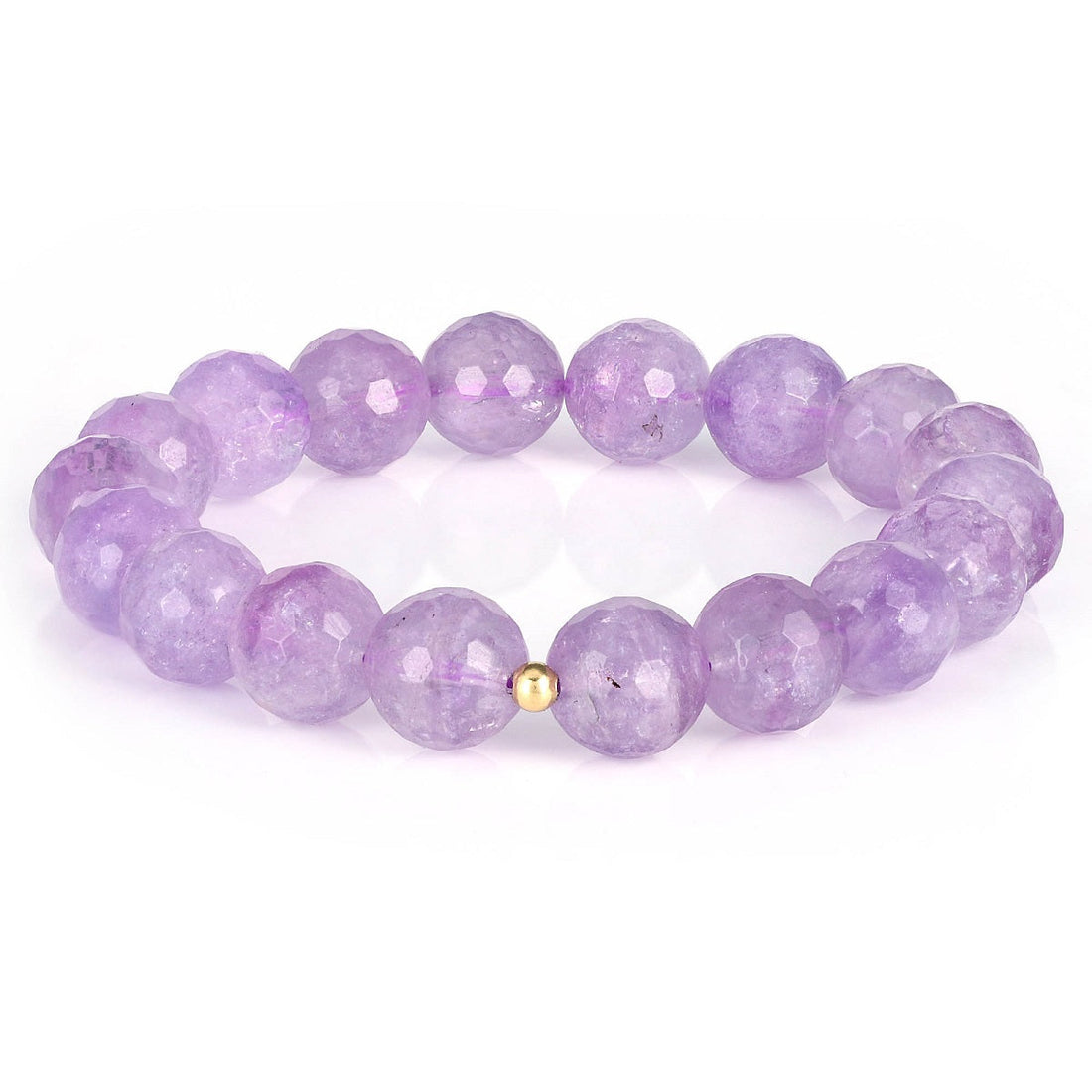 Lavender Amethyst Beads Stretch Bracelet