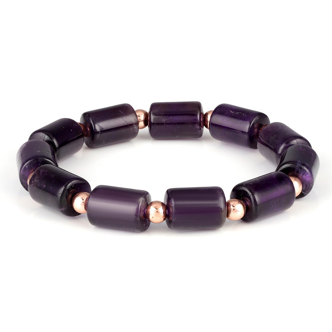 Amethyst and Hematite Stretch Bracelet