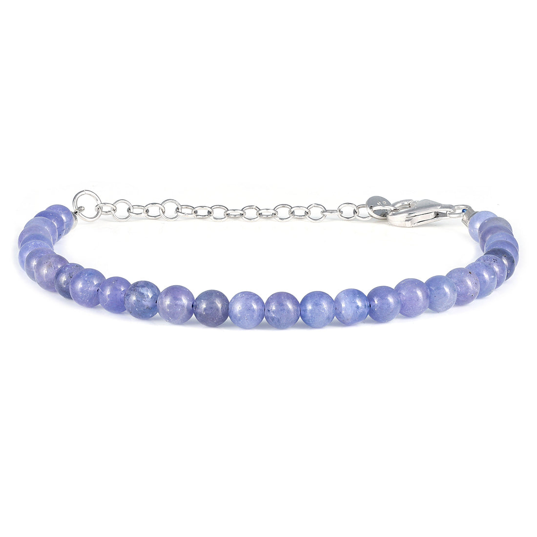 Tanzanite Beads Silver Bracelet
