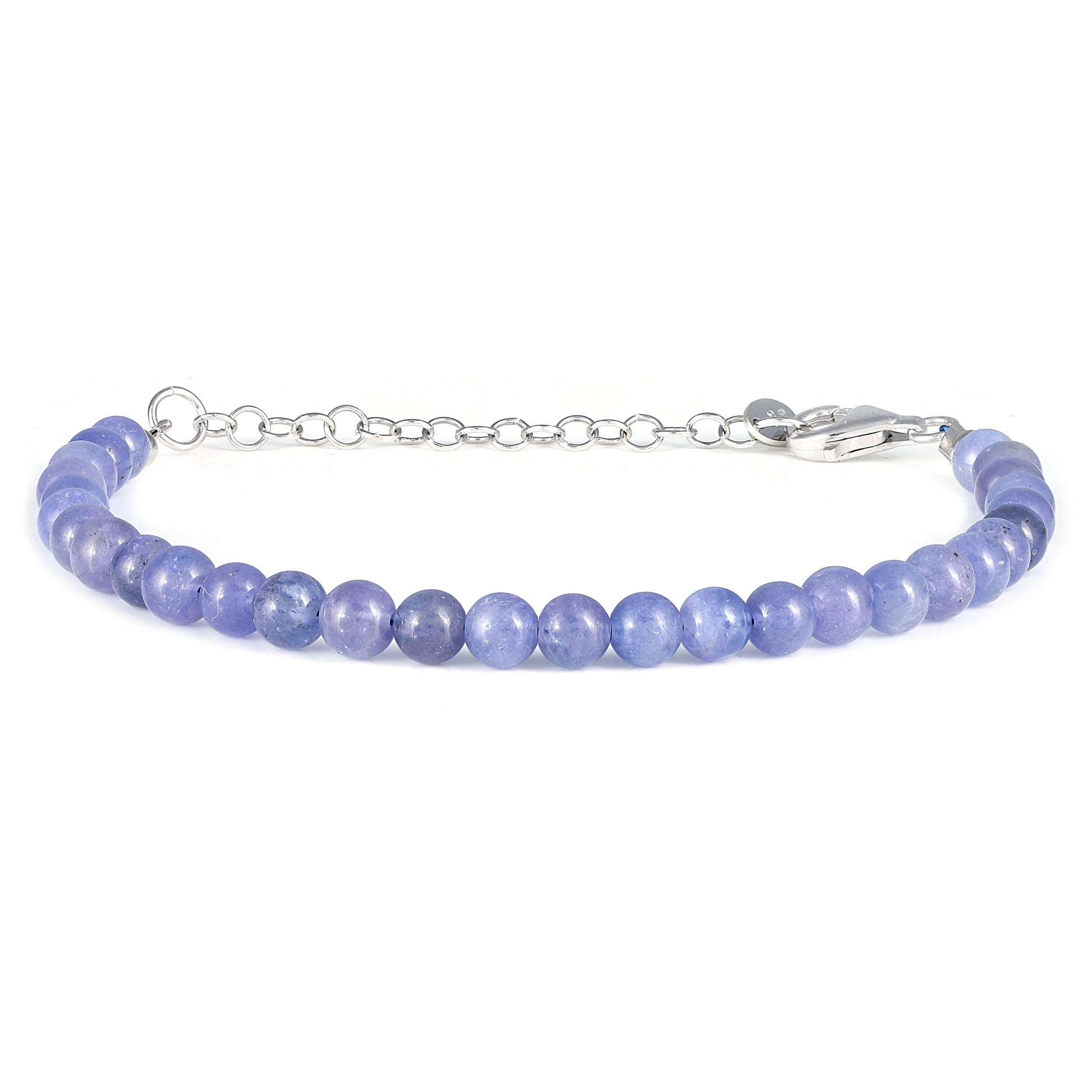 Tanzanite Beads Silver Bracelet