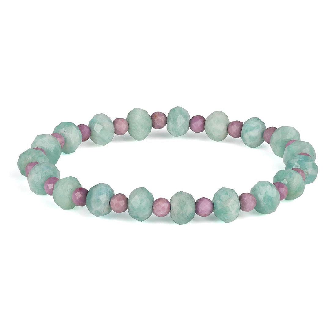 Amazonite and Phosphosiderite Stretch Bracelet