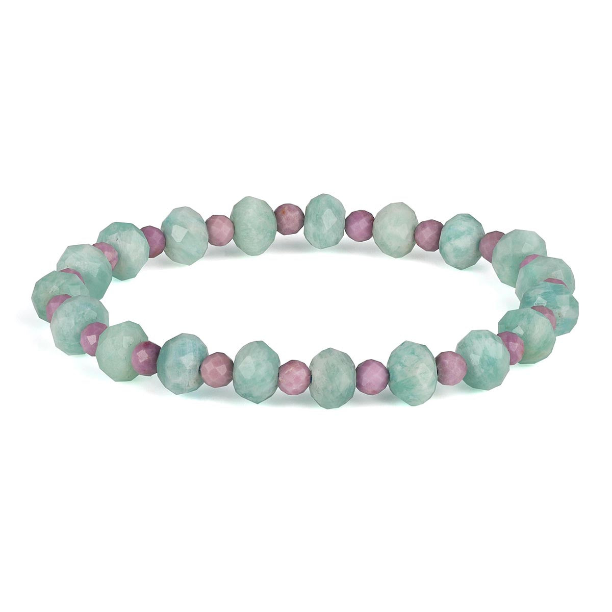 Amazonite and Phosphosiderite Stretch Bracelet