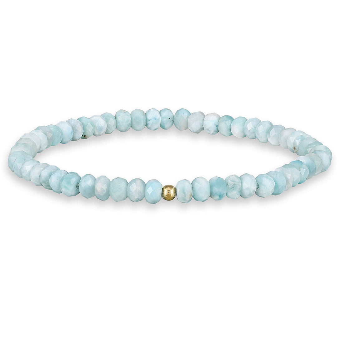 Larimar Beads Stretch Bracelet