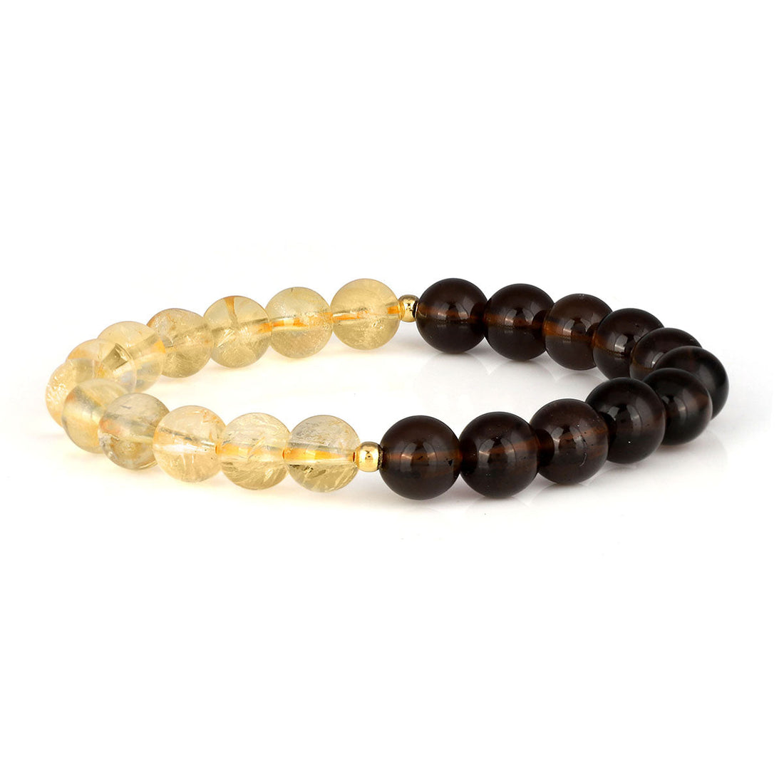 Smoky Quartz and Citrine Stretch Bracelet