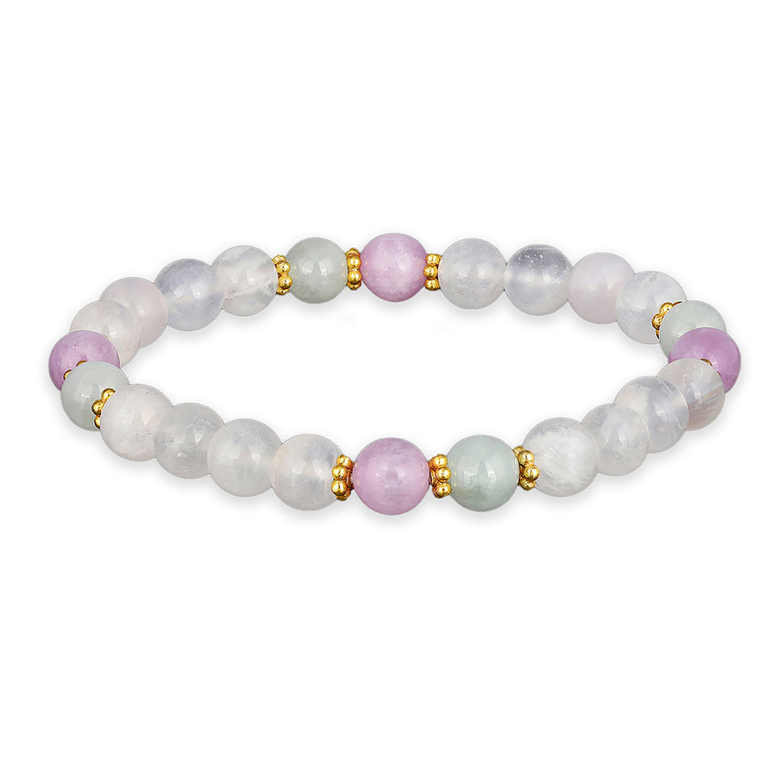 Moonstone, Angelite and Kunzite Stretch Bracelet