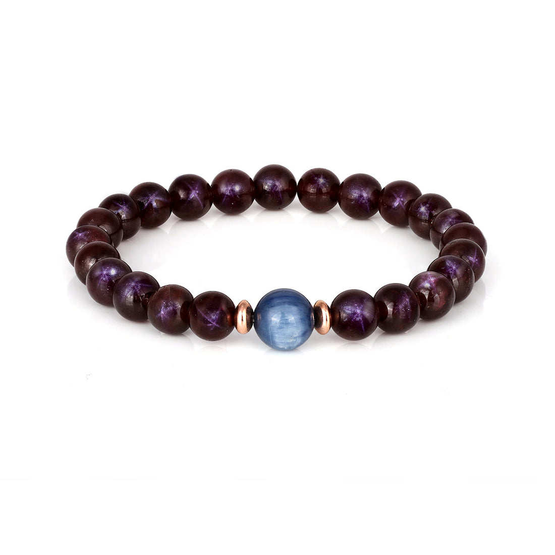 Star Garnet and Kyanite Stretch Bracelet