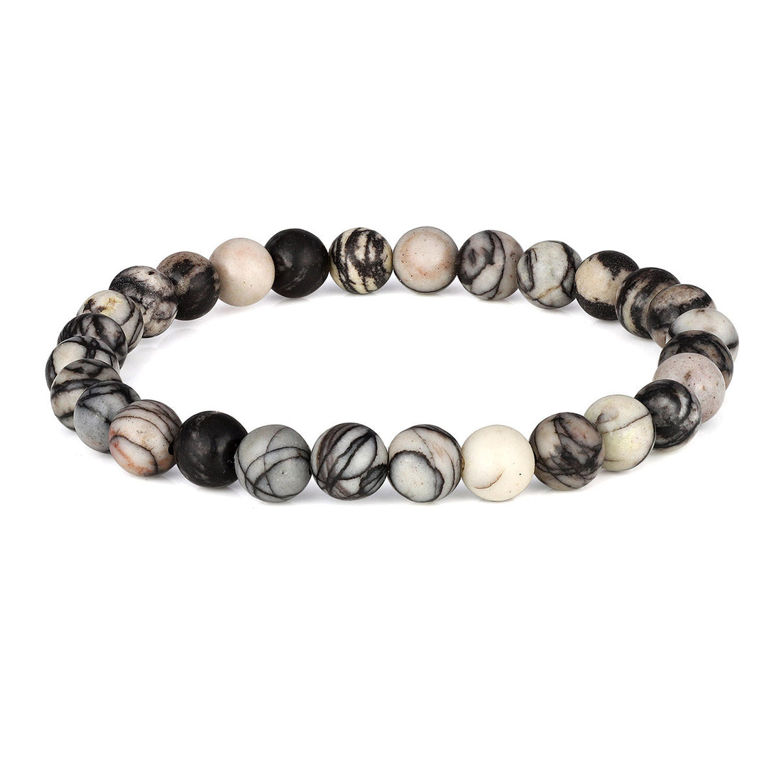 Picasso Jasper Beads Stretch Bracelet