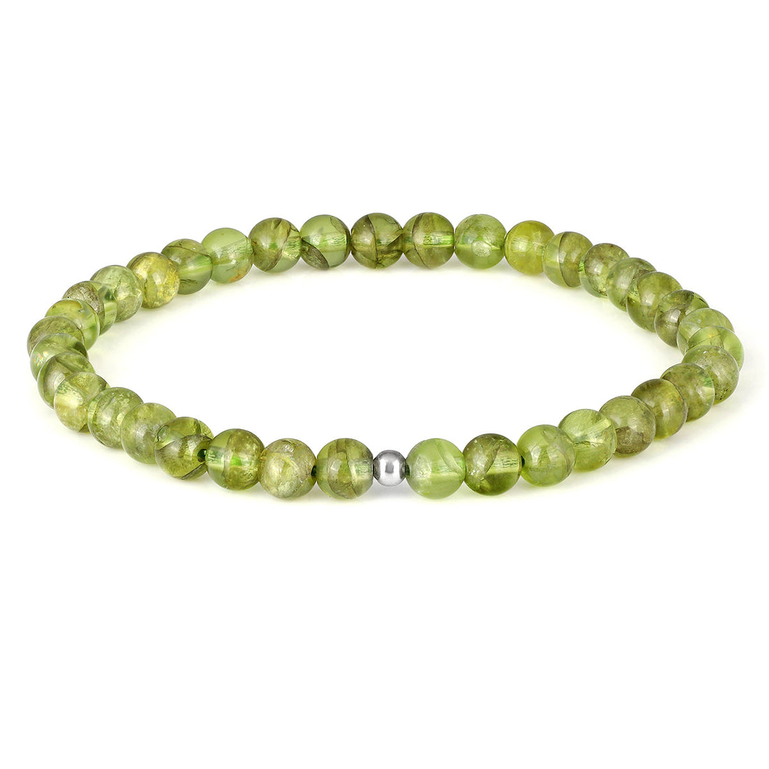Peridot Beads Stretch Bracelet