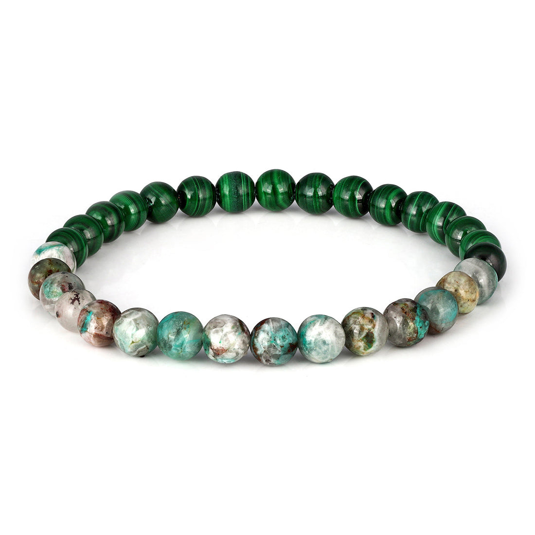 Malachite and Chrysocolla Stretch Bracelet