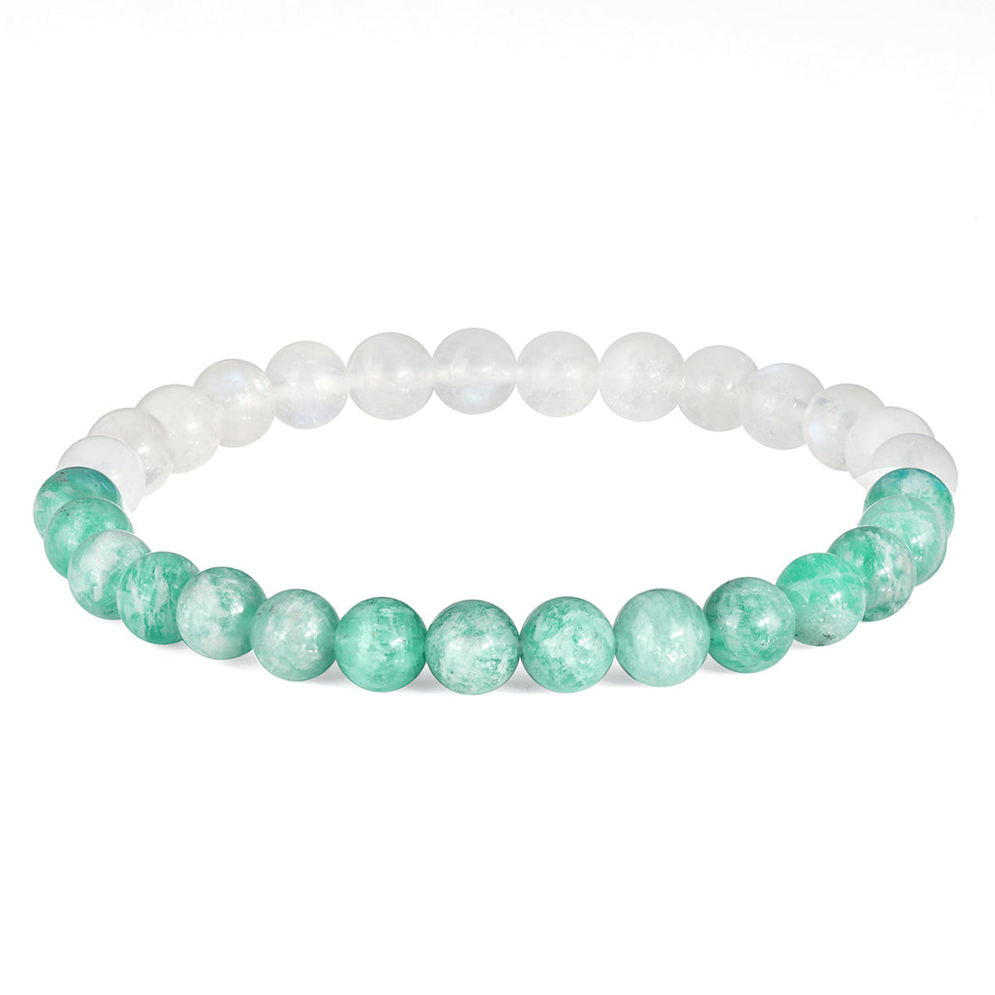 Amazonite and Moonstone Stretch Bracelet