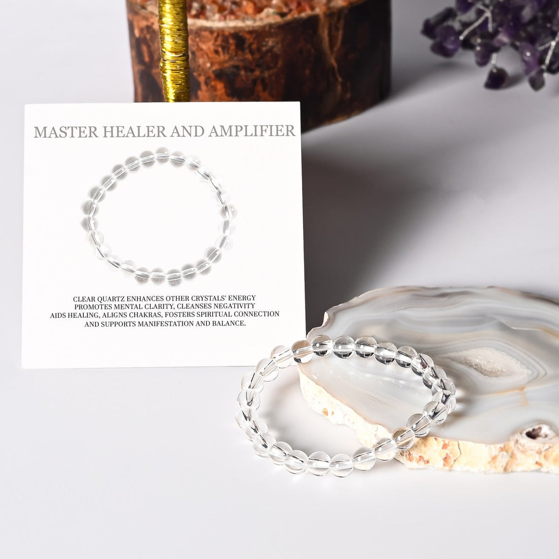 Clear Quartz Stretch Bracelet: Master Healer and Amplifier