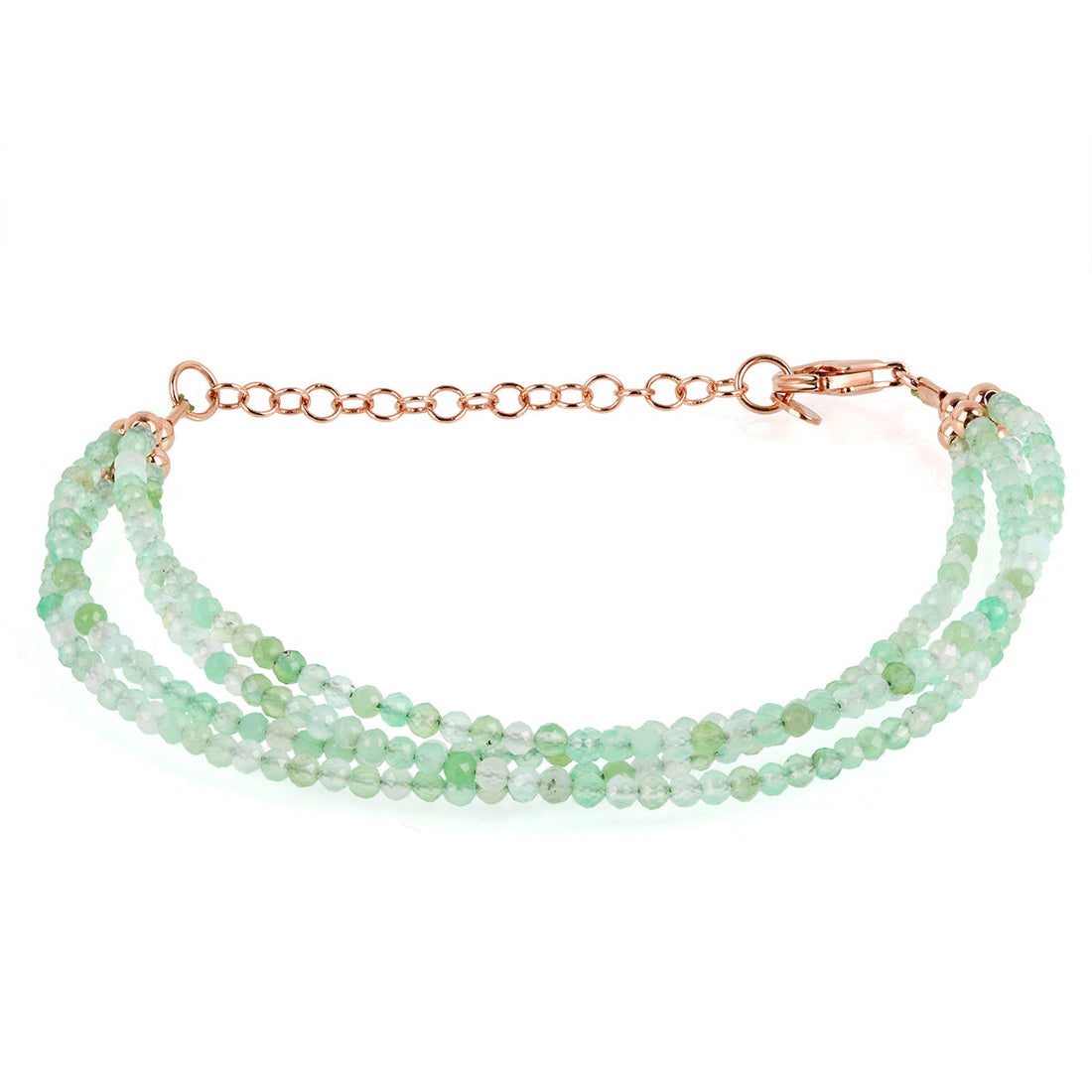 Chrysoprase Layered Silver Bracelet