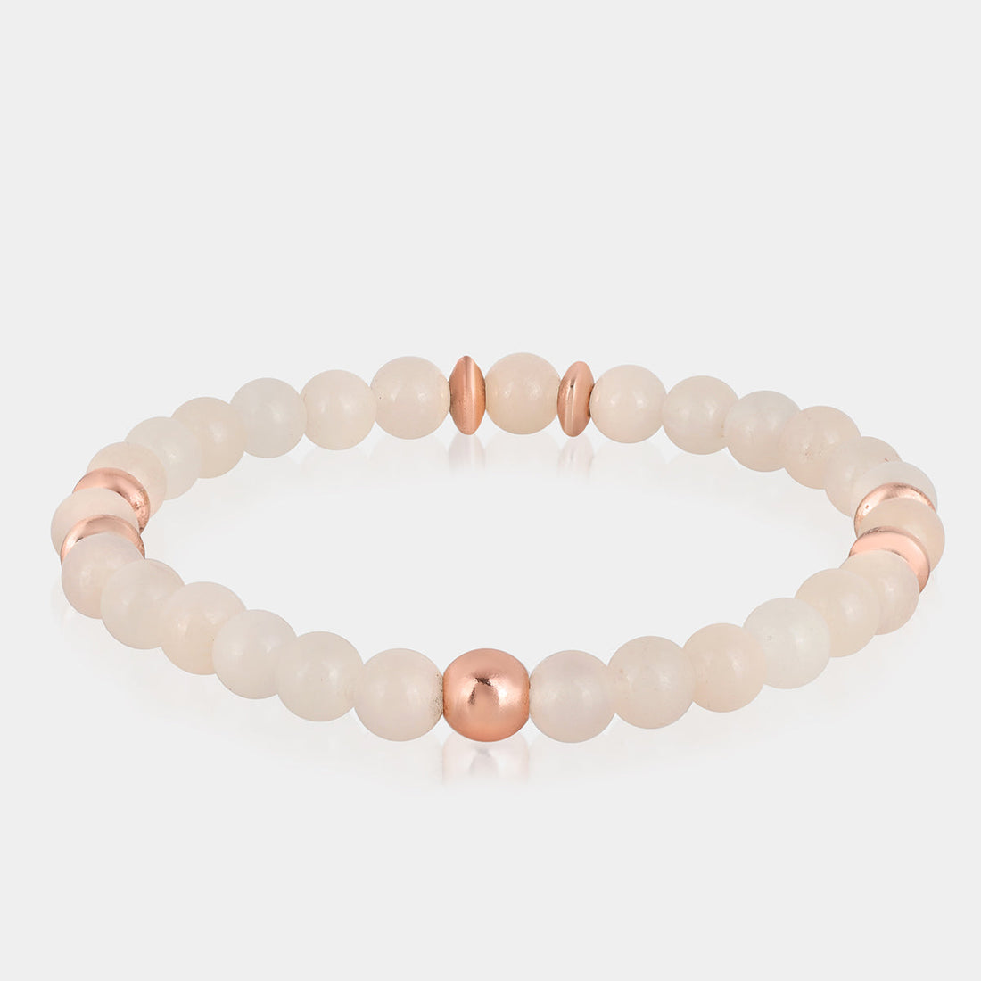 Peach Aventurine and Hematite Stretch Bracelet