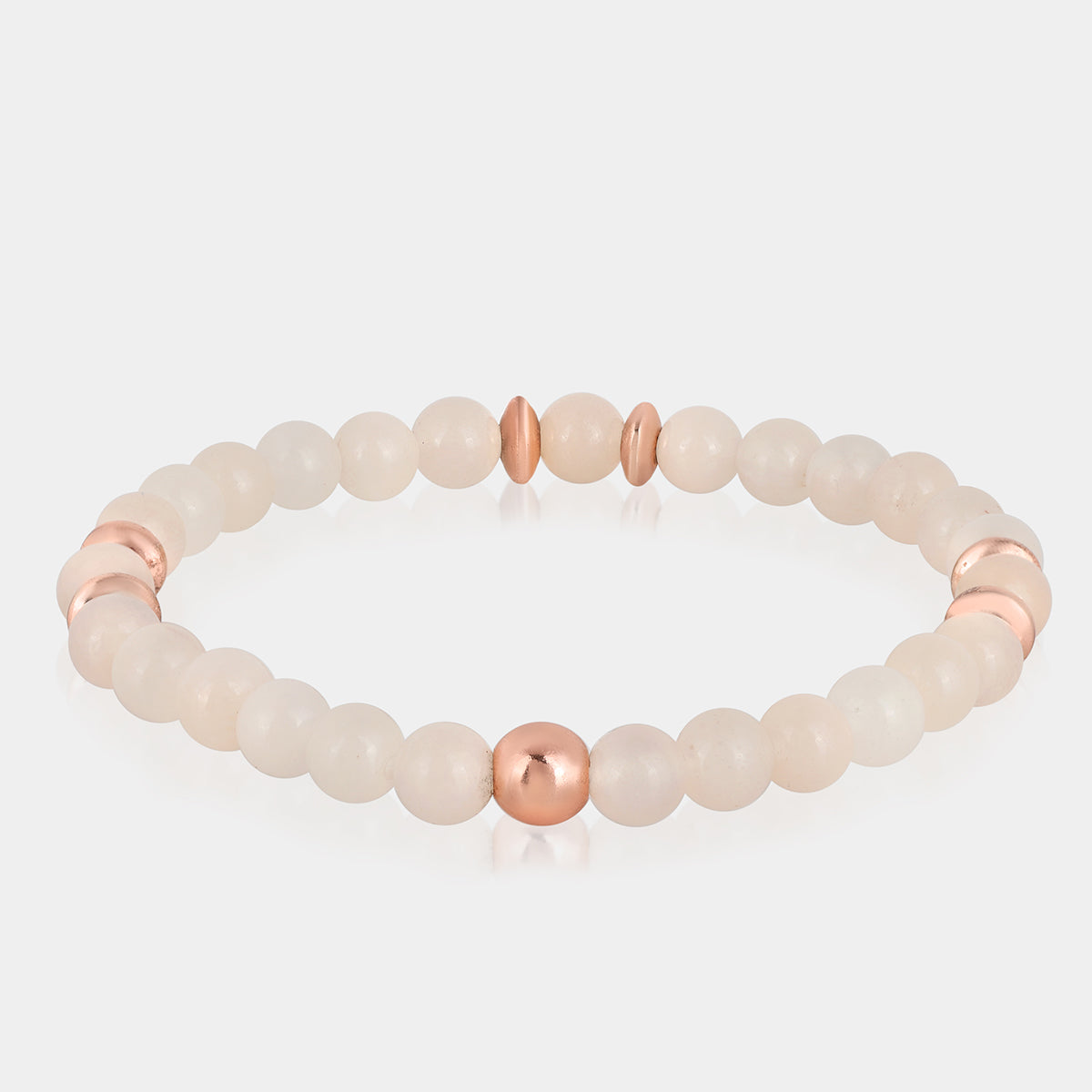 Peach Aventurine and Hematite Stretch Bracelet