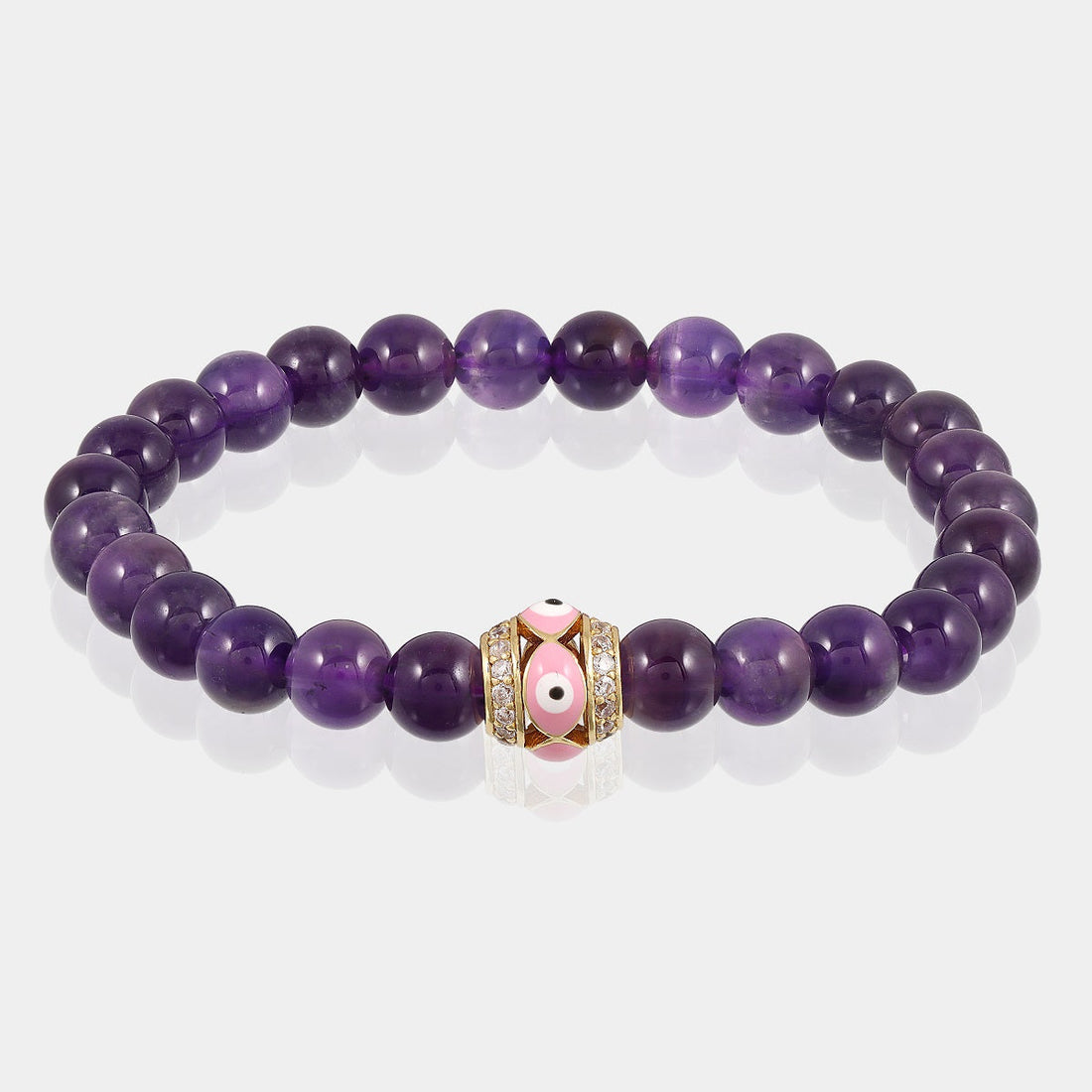 Natural Amethyst Gemstone Beads Bracelet