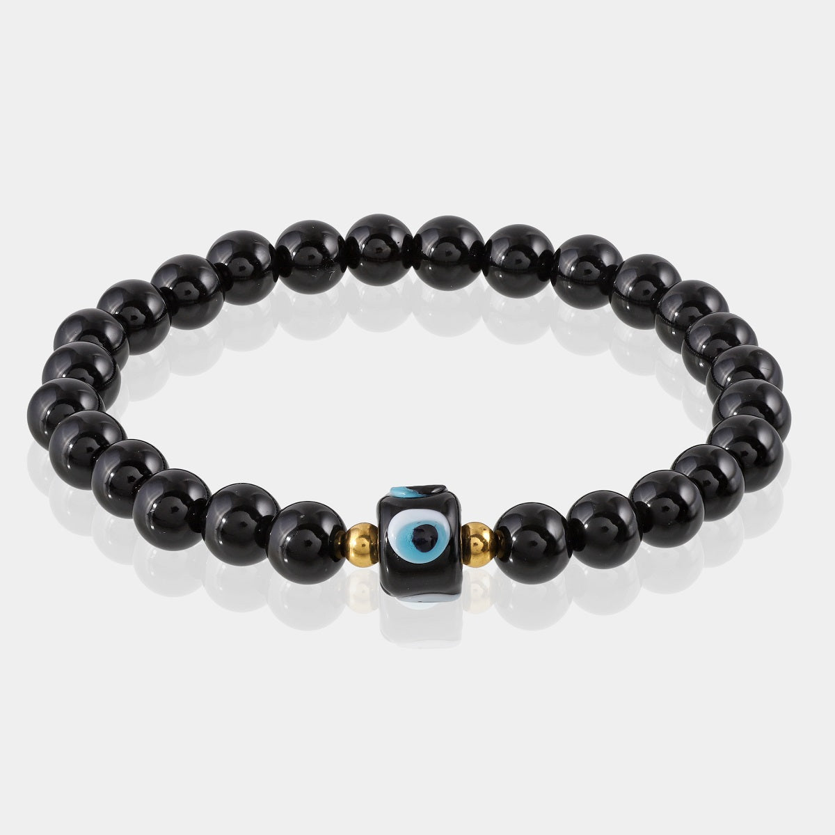 Natural Black Onyx Gemstone Bracelet