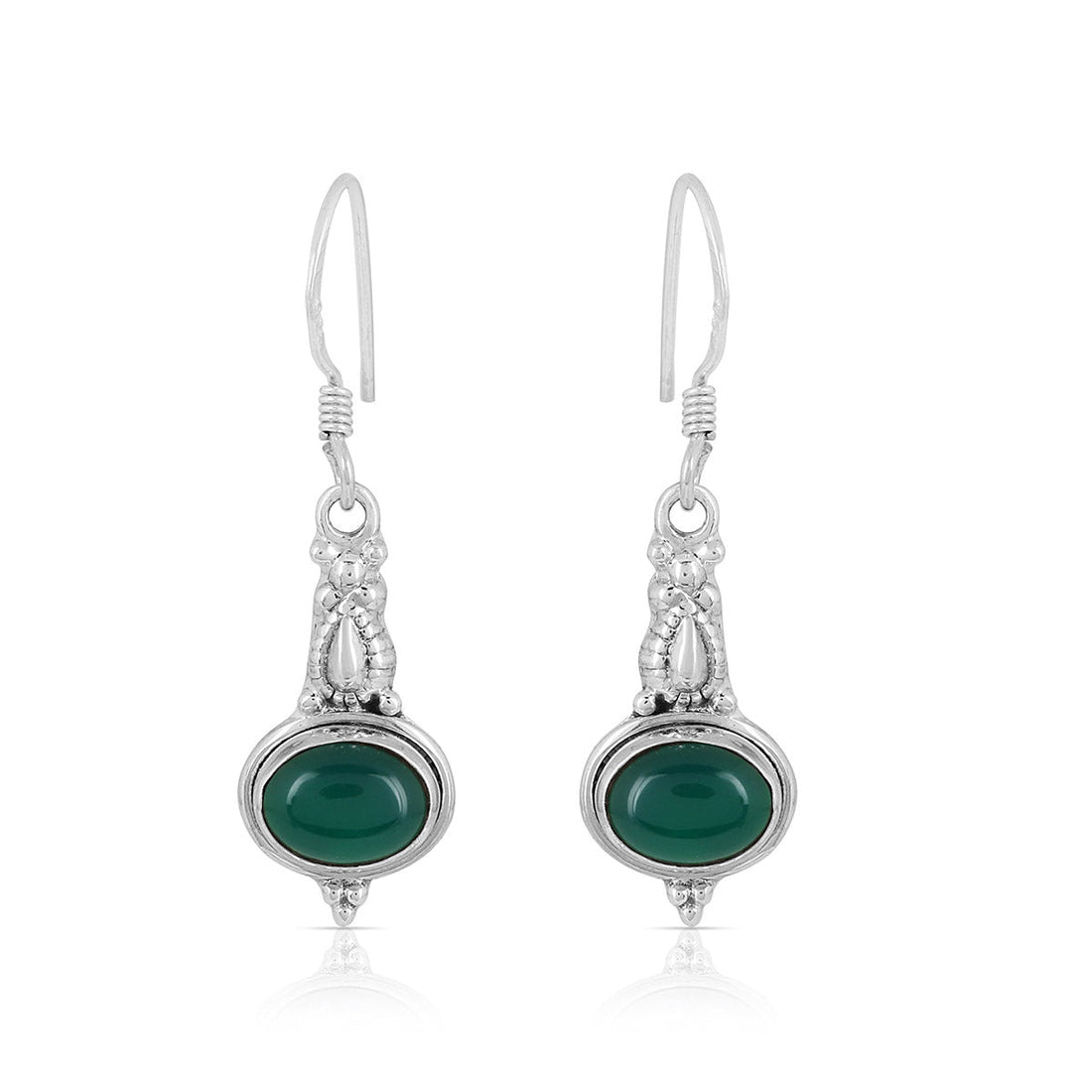 Green Onyx Dangle Earrings