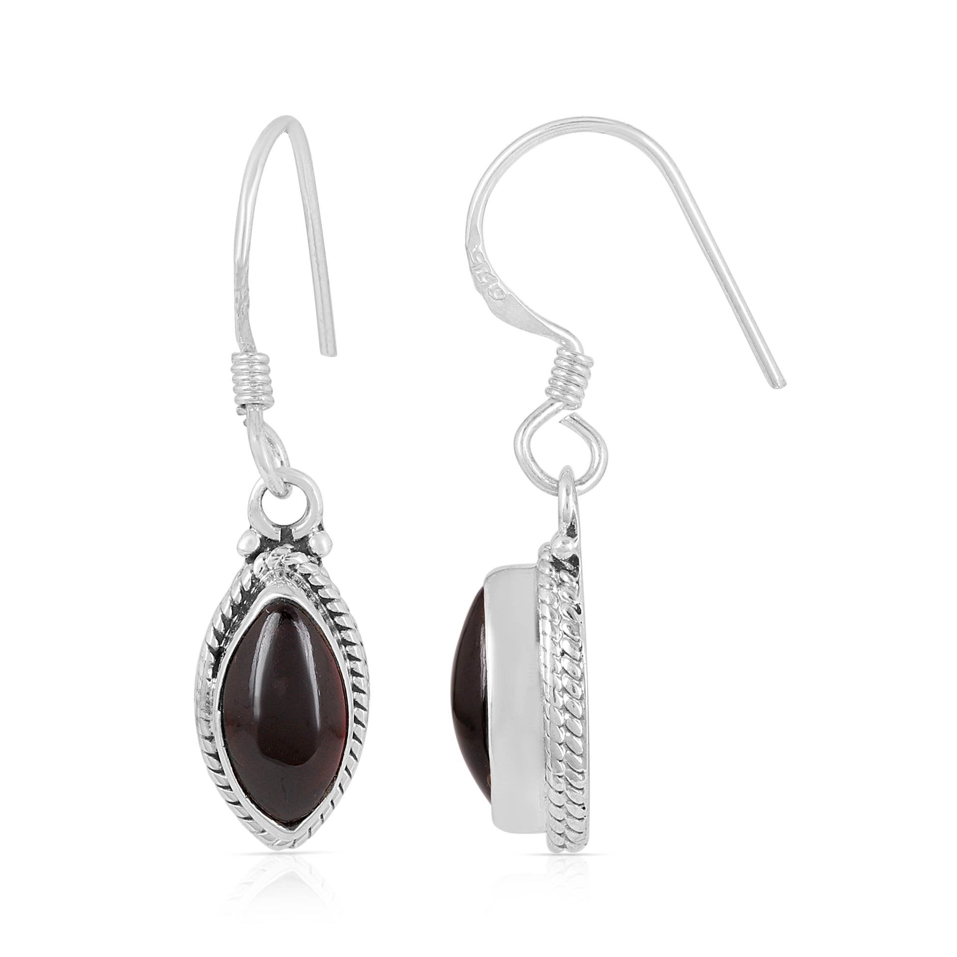 Garnet Gemstone Handmade Earrings