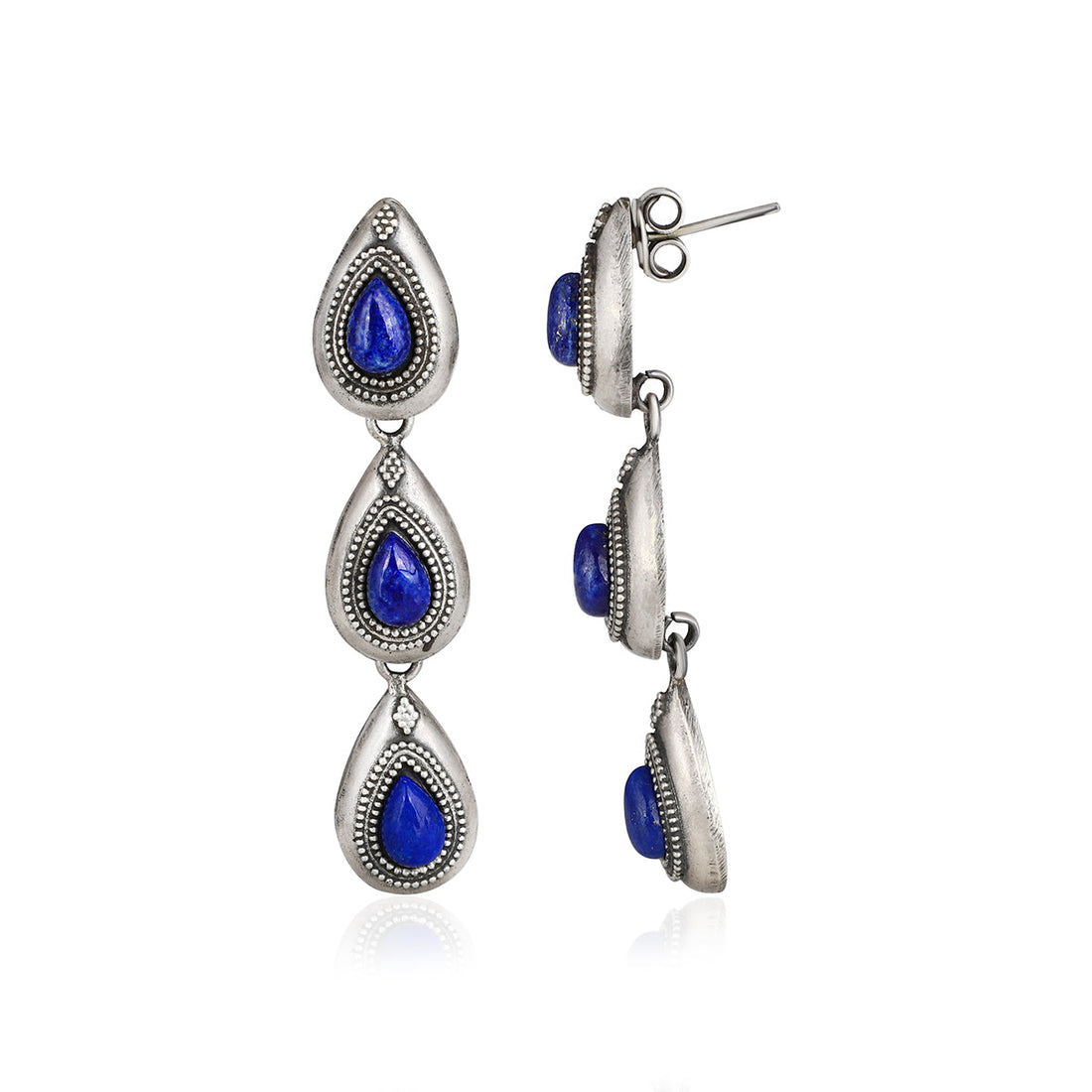 Lapis Lazuli Shoulder Duster Drop Earrings