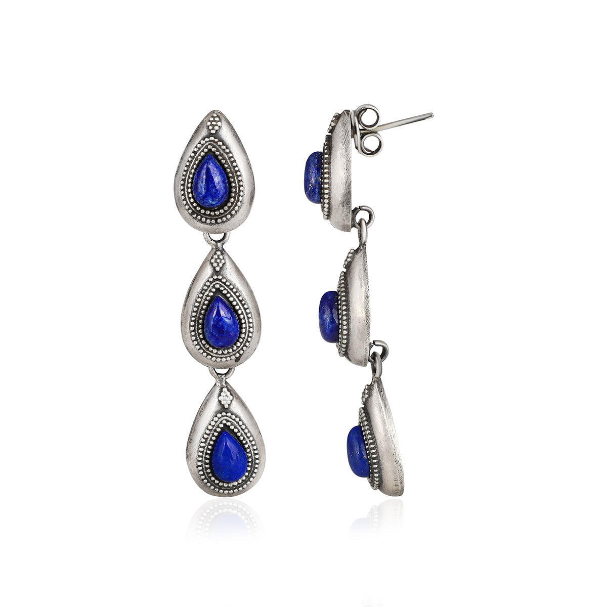 Lapis Lazuli Shoulder Duster Drop Earrings