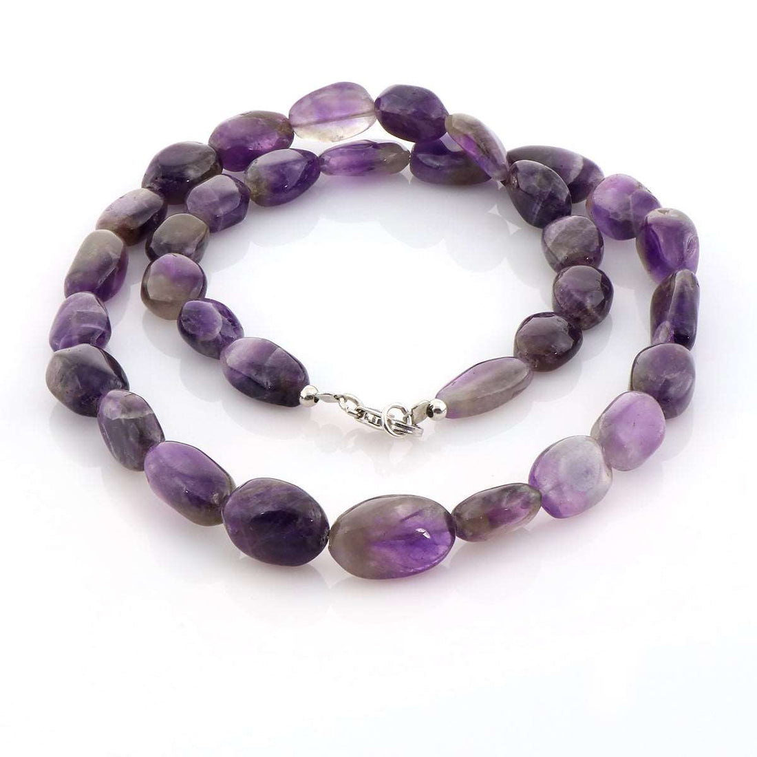 Amethyst Tumble Beads Choker Necklace