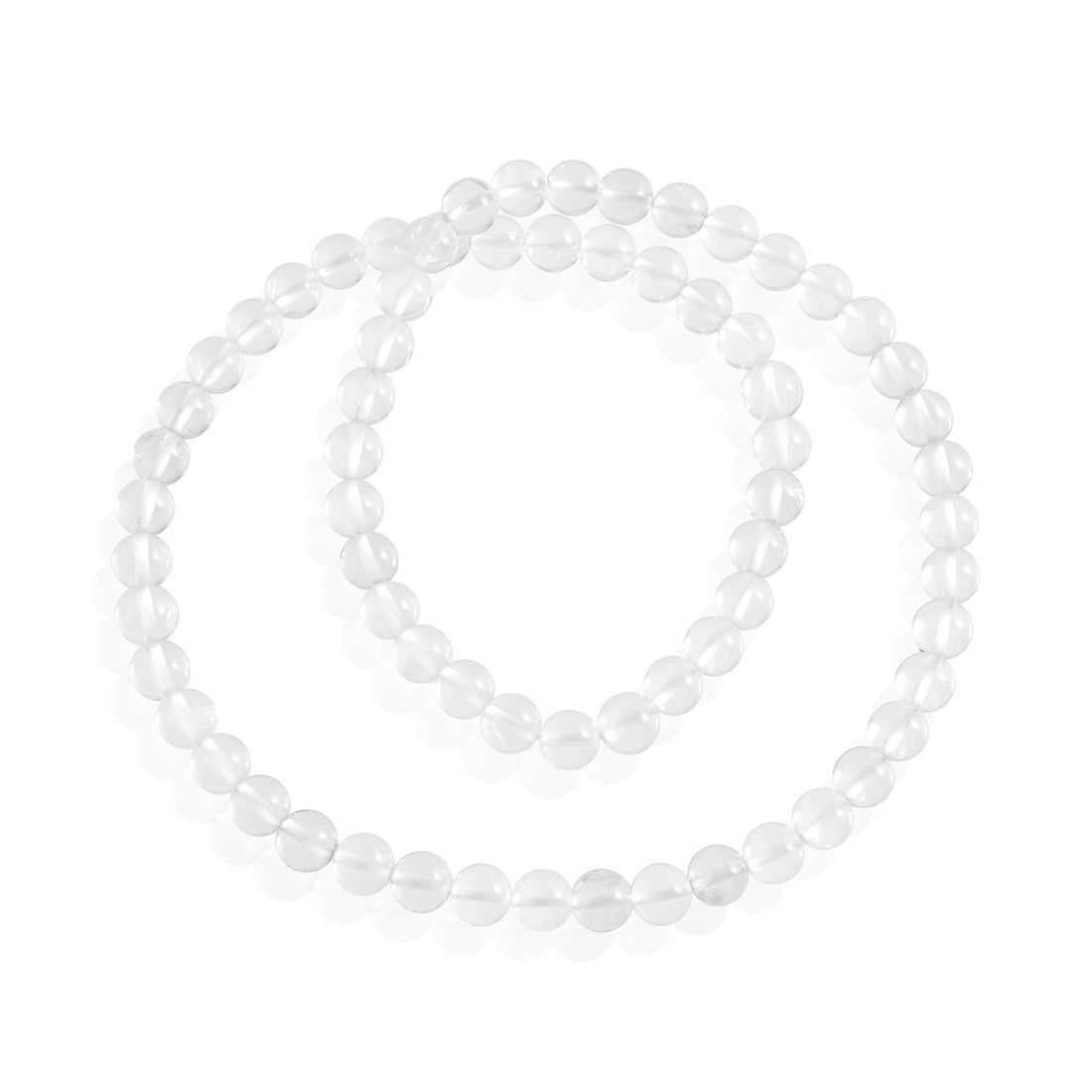 Clear quartz crystal gemstone unisex bracelet