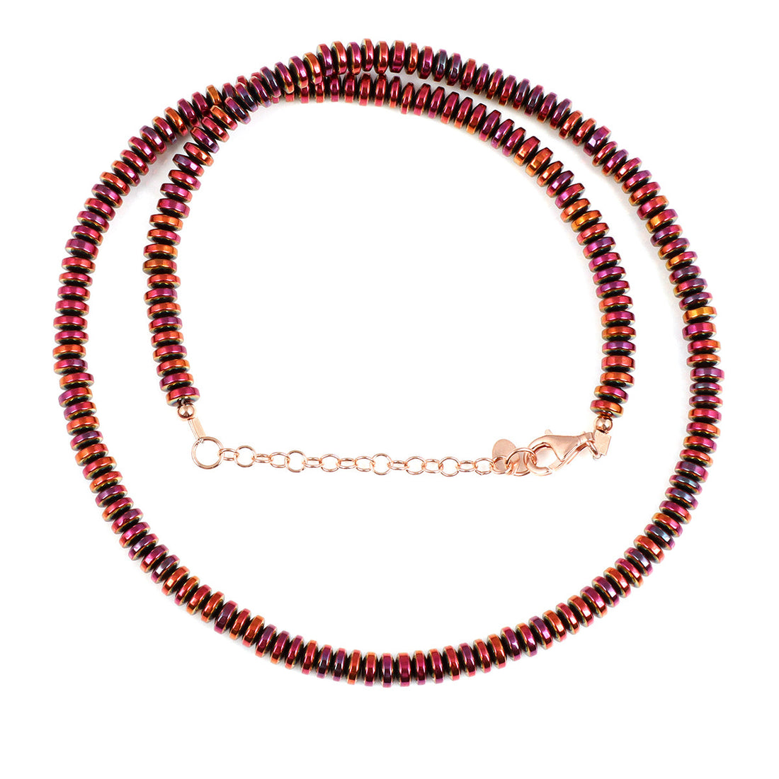 Sterling Silver Rainbow Hematite Necklace