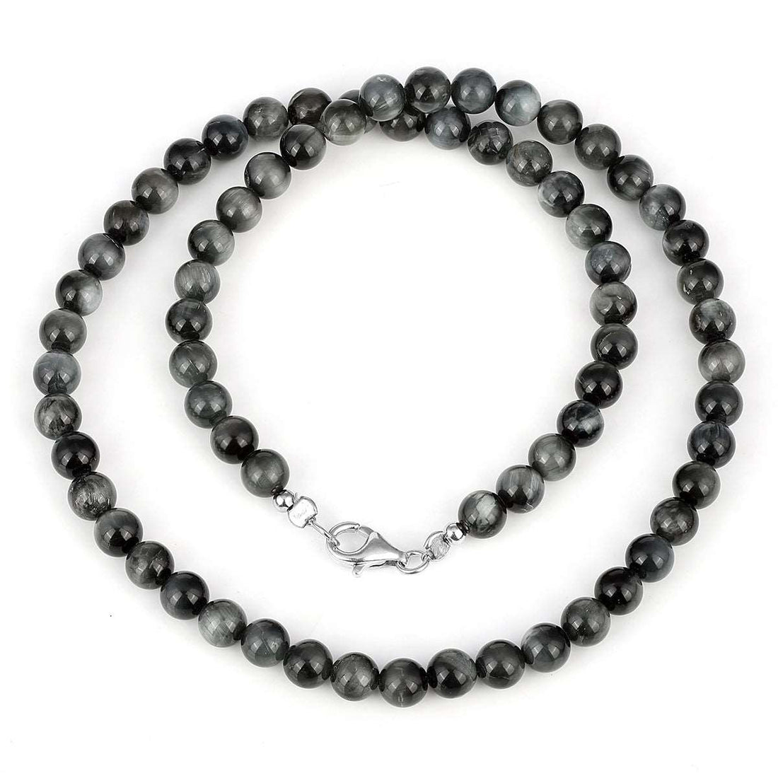 Cat's Eye Choker Silver Necklace
