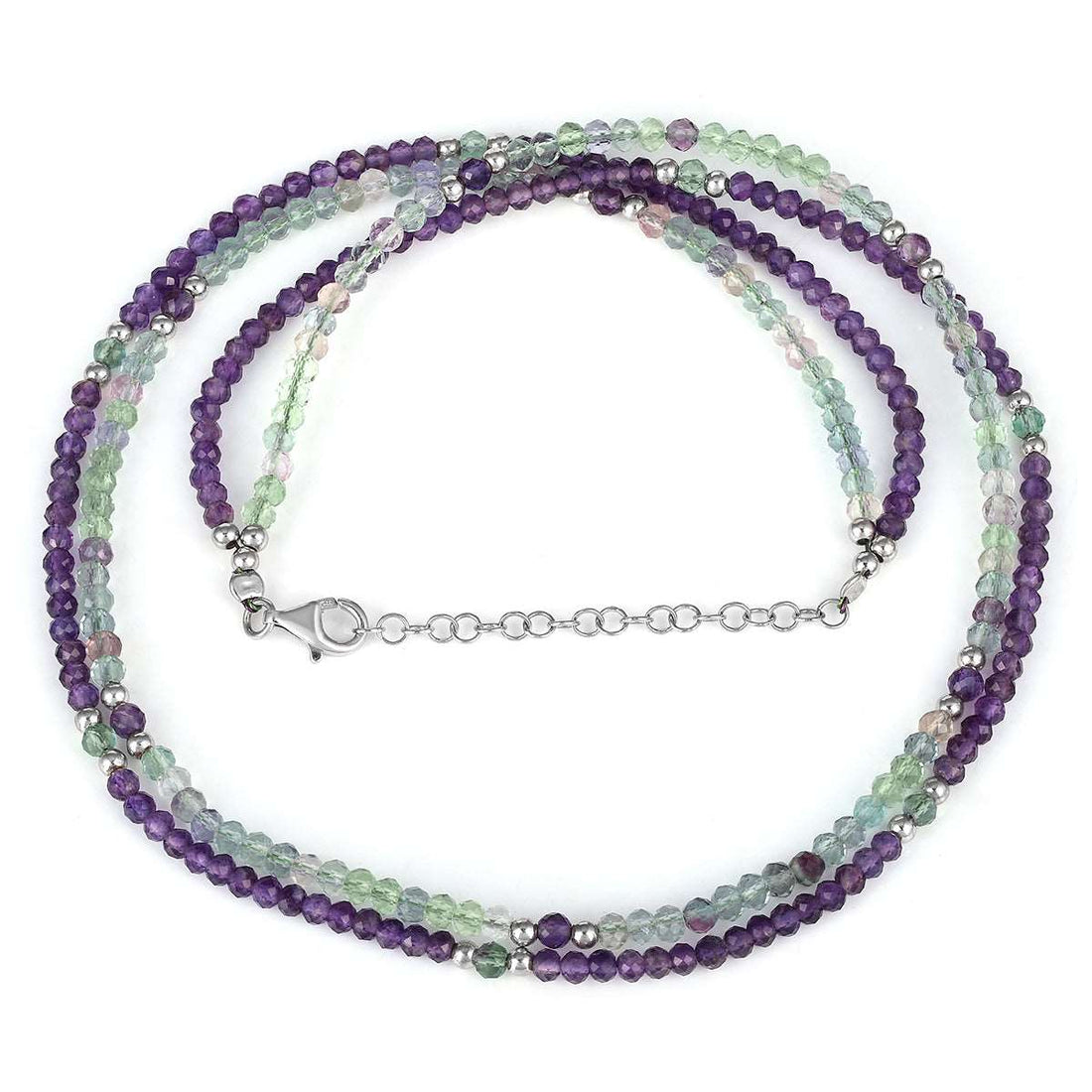 Amethyst and Fluorite Layered Necklace