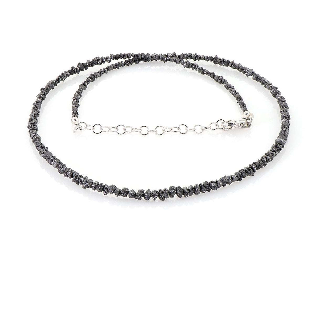 Black Diamond Silver Necklace