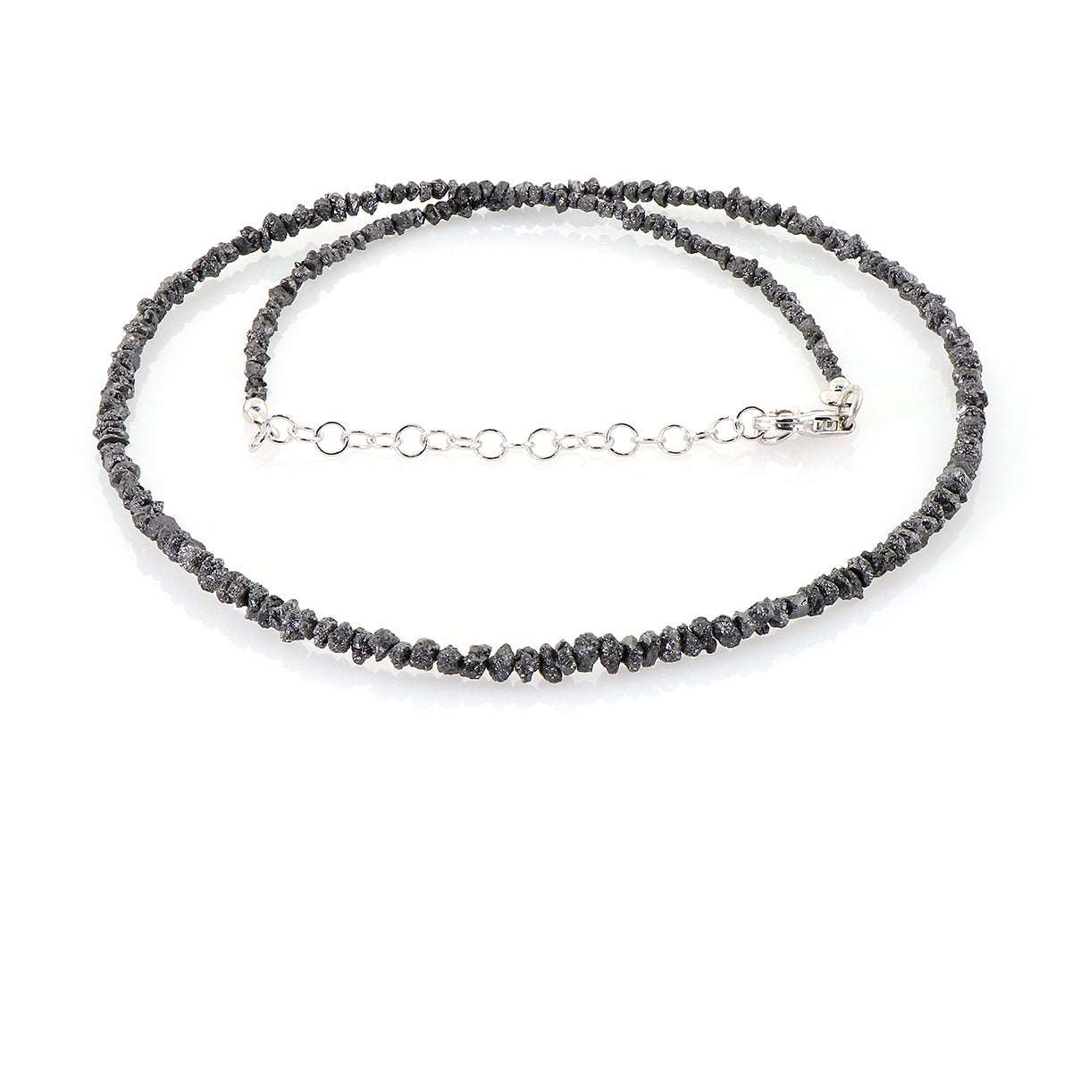 Black Diamond Silver Necklace
