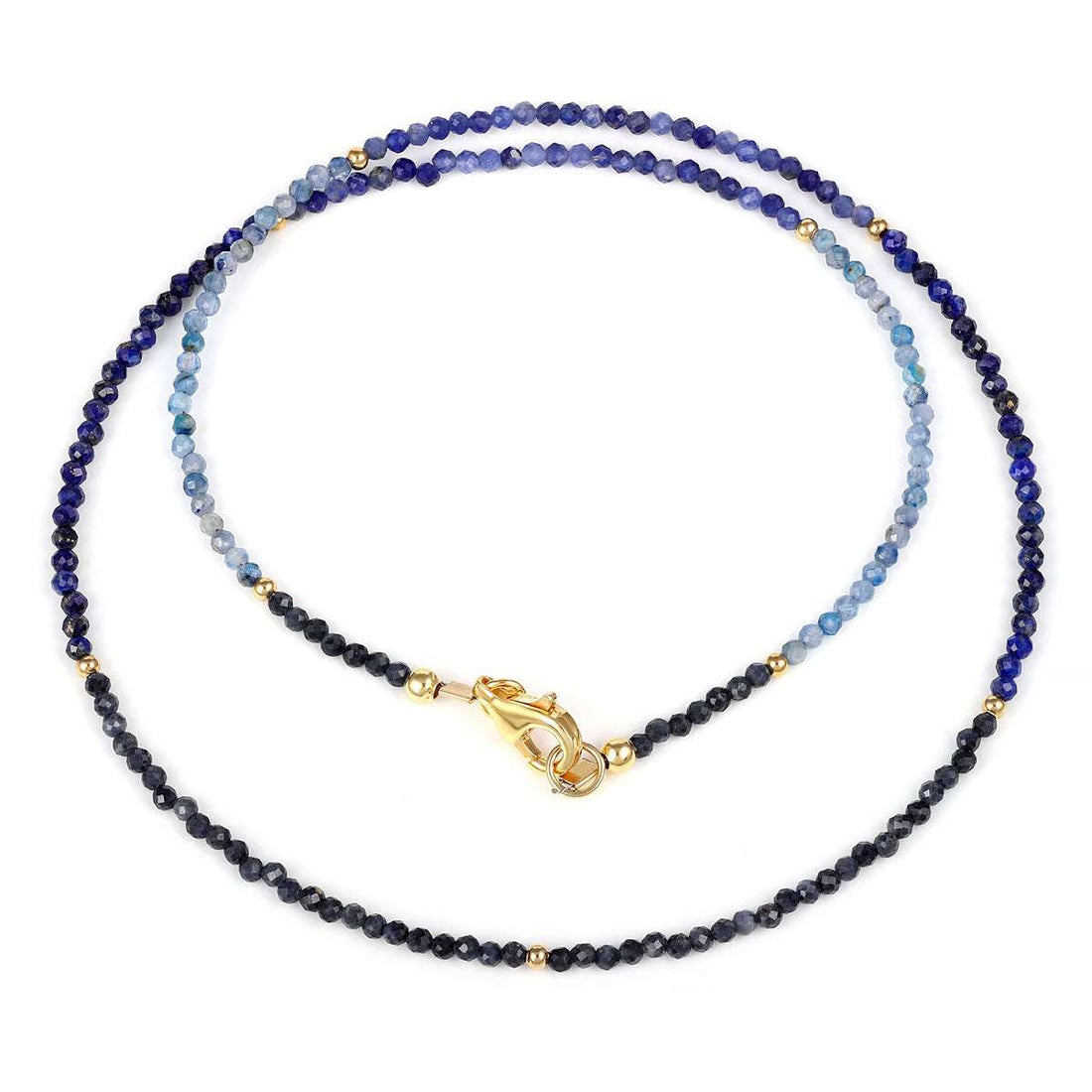 Blue Sapphire, Kyanite, Sodalite and Lapis Necklace