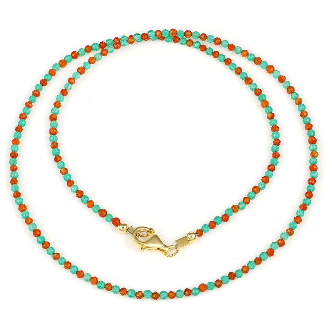 Carnelian and Green Onyx Choker Necklace