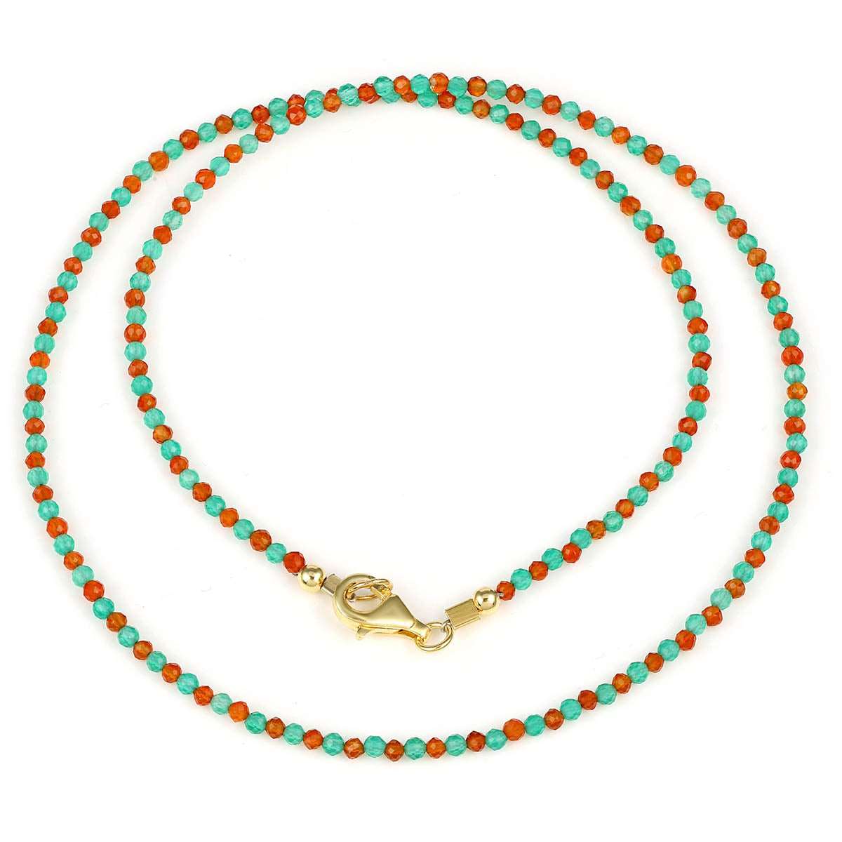 Carnelian and Green Onyx Choker Necklace