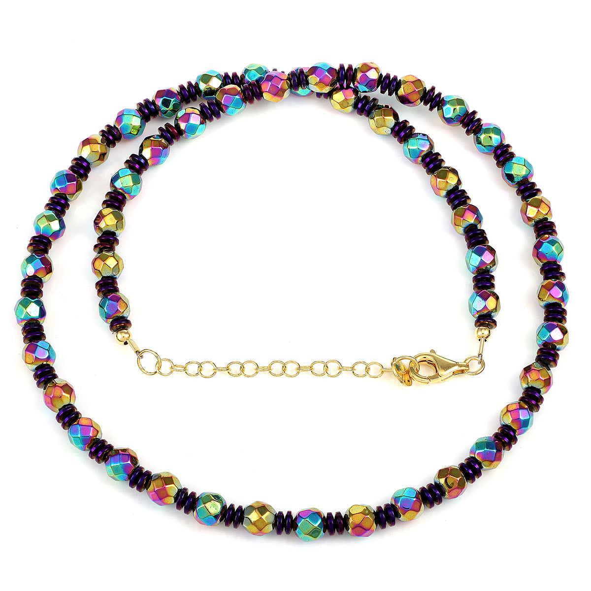 Mystic Hematite Silver Necklace