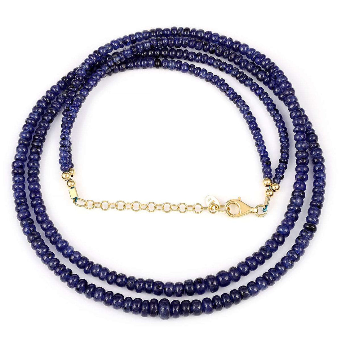 Blue Sapphire Layered Silver Necklace