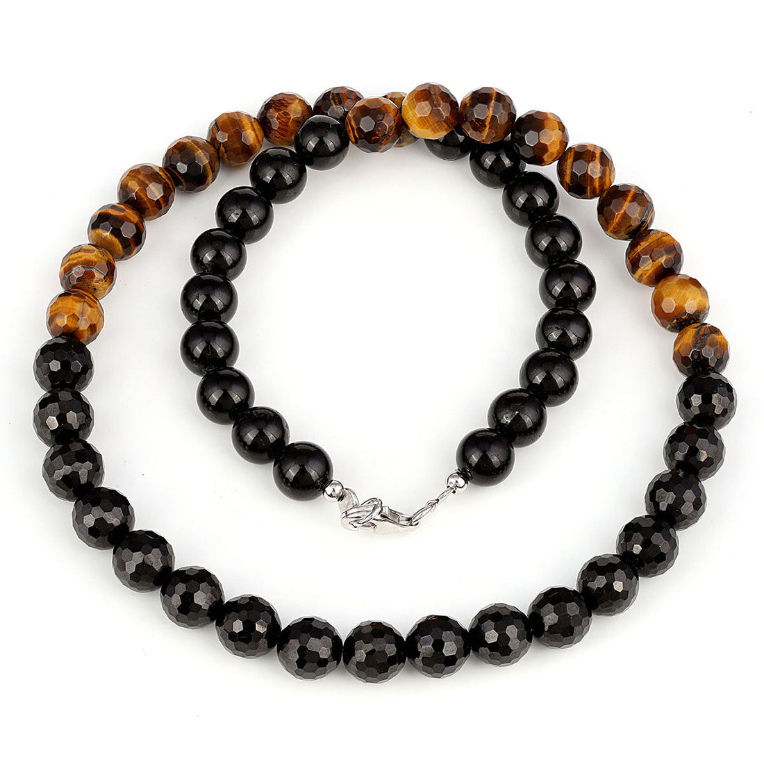 Tiger's Eye, Black Spinel and Tourmaline Necklace