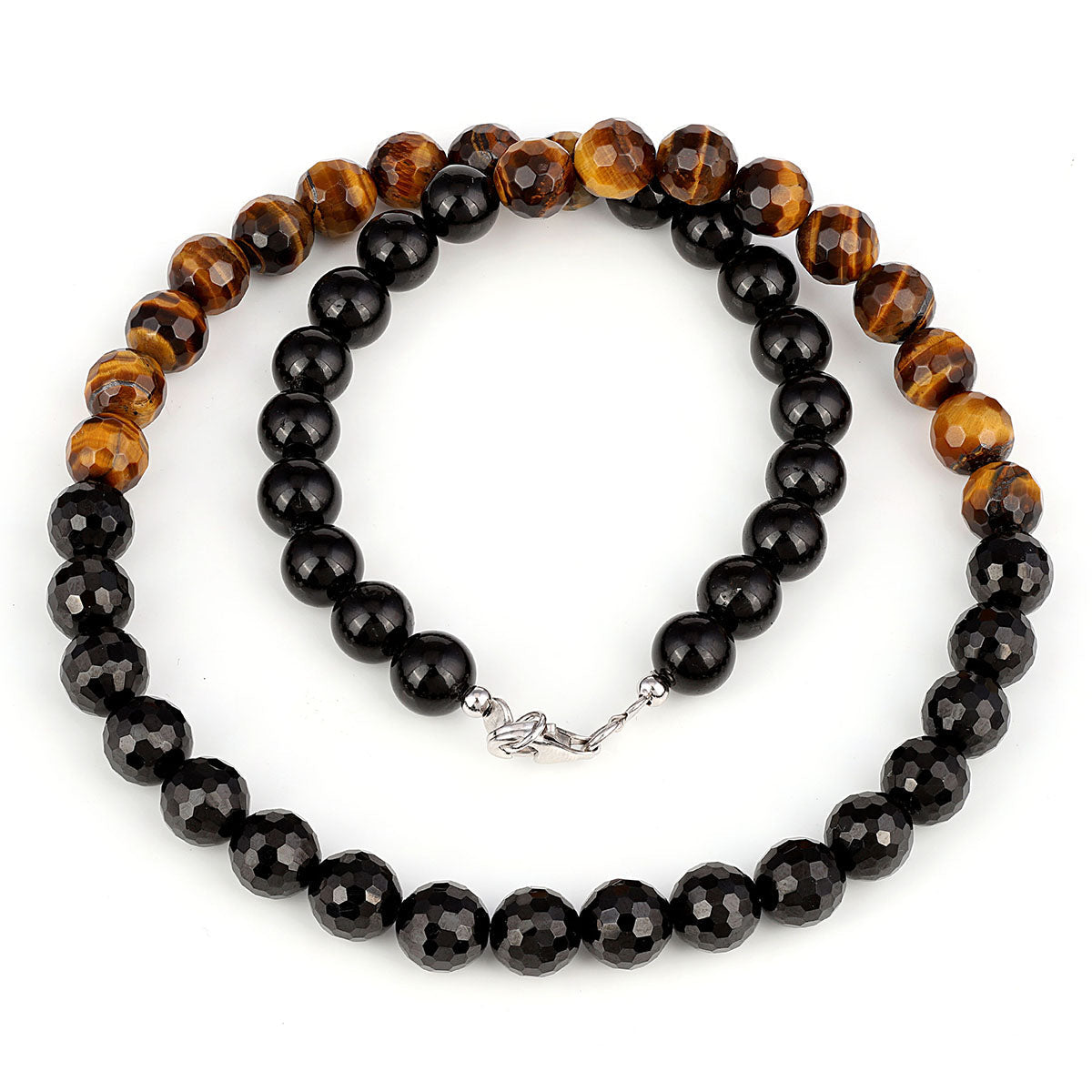 Tiger's Eye, Black Spinel and Tourmaline Necklace