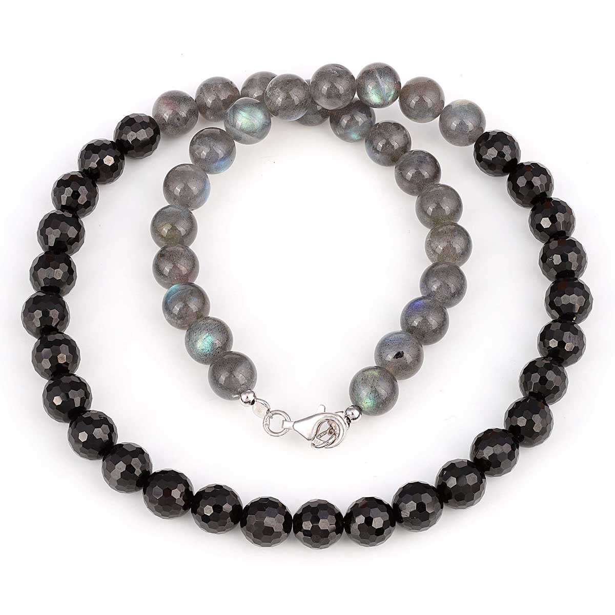 Black Spinel and Labradorite Choker Necklace