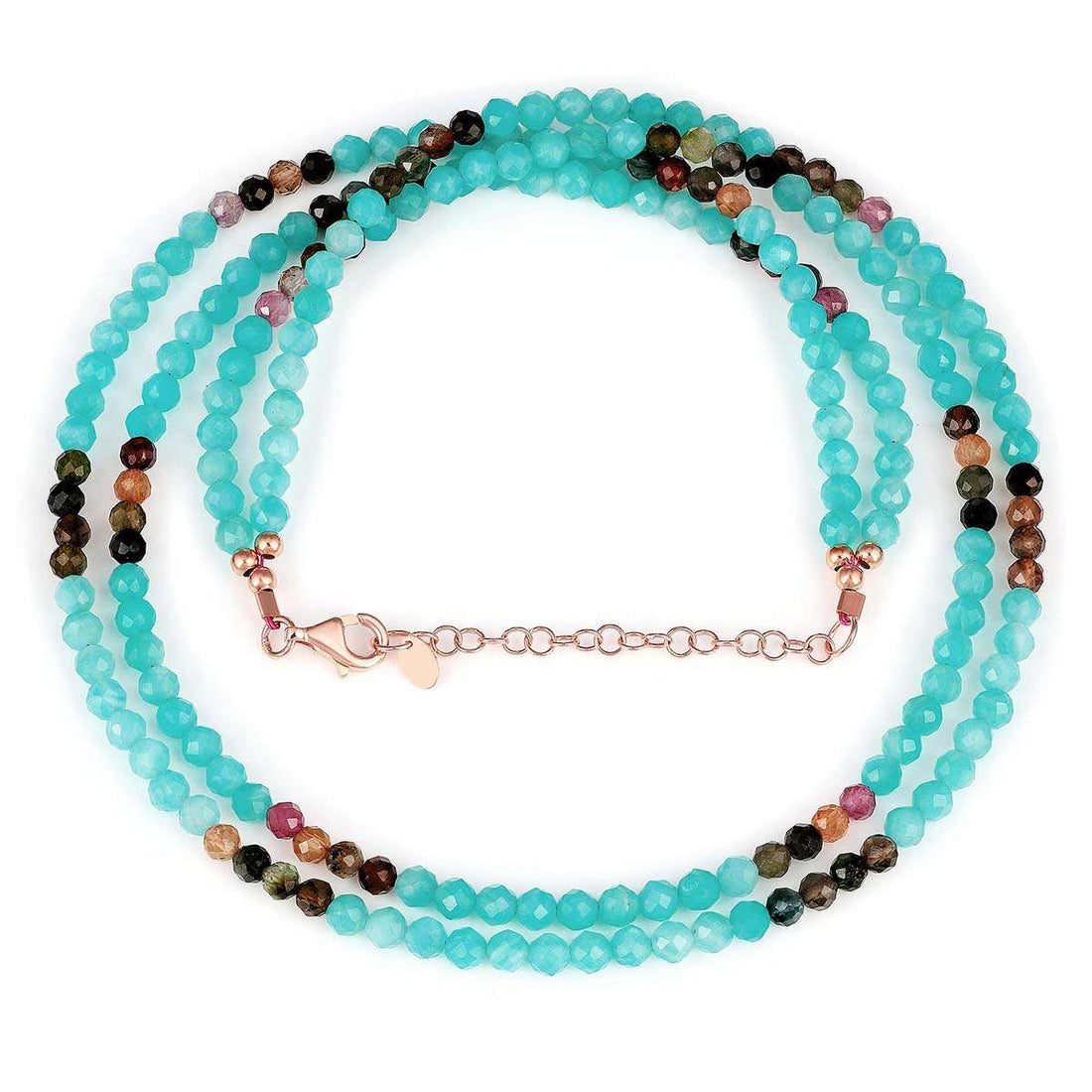 Amazonite and Tourmaline Layered Necklace