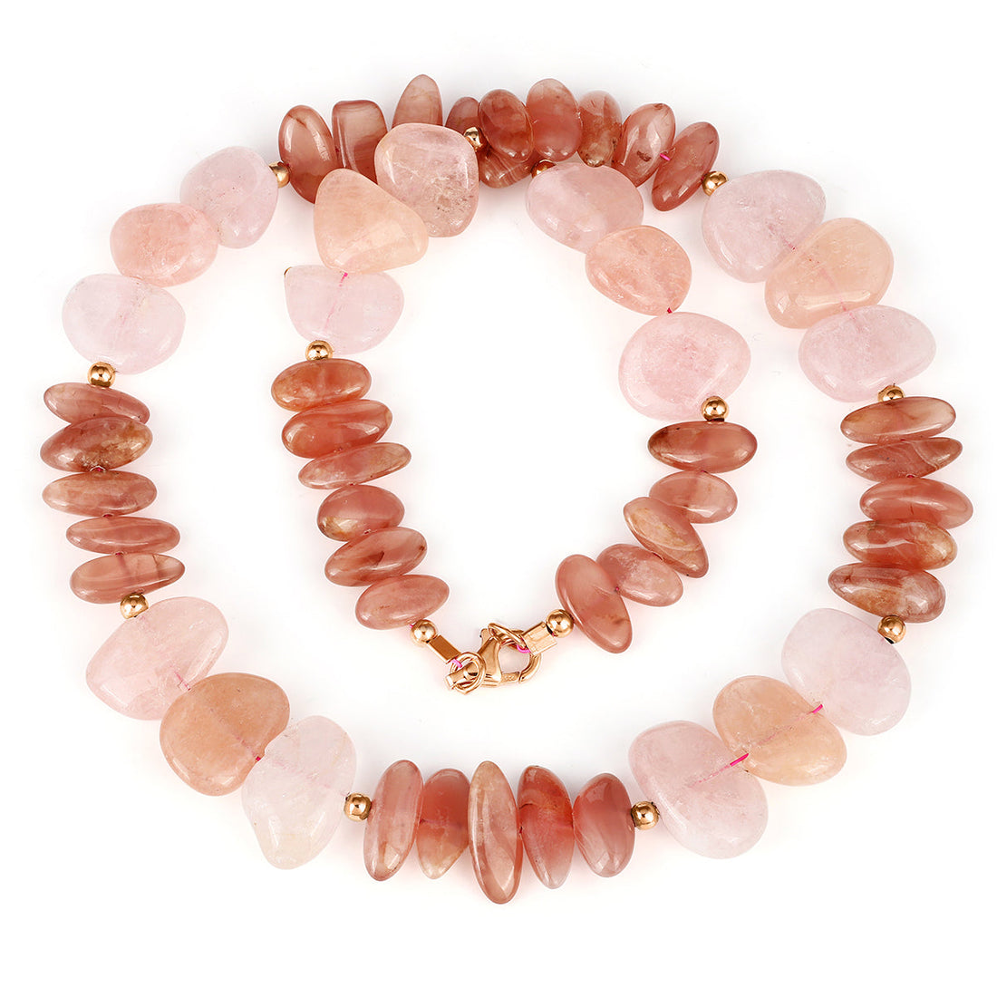 Morganite and Rhodochrosite Necklace