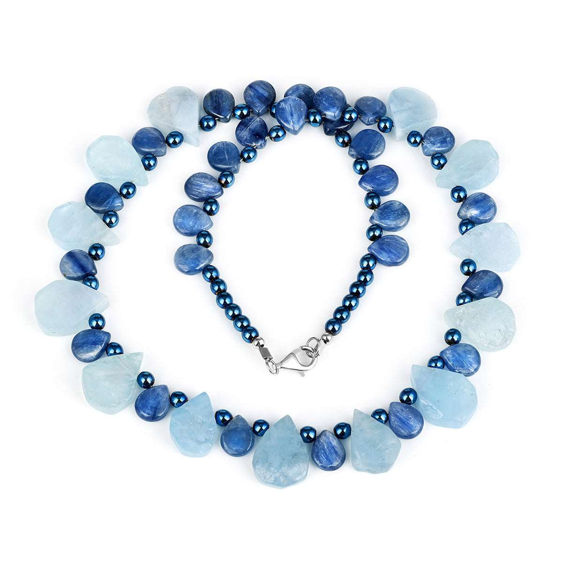 Aquamarine, Kyanite & Hematite Necklace
