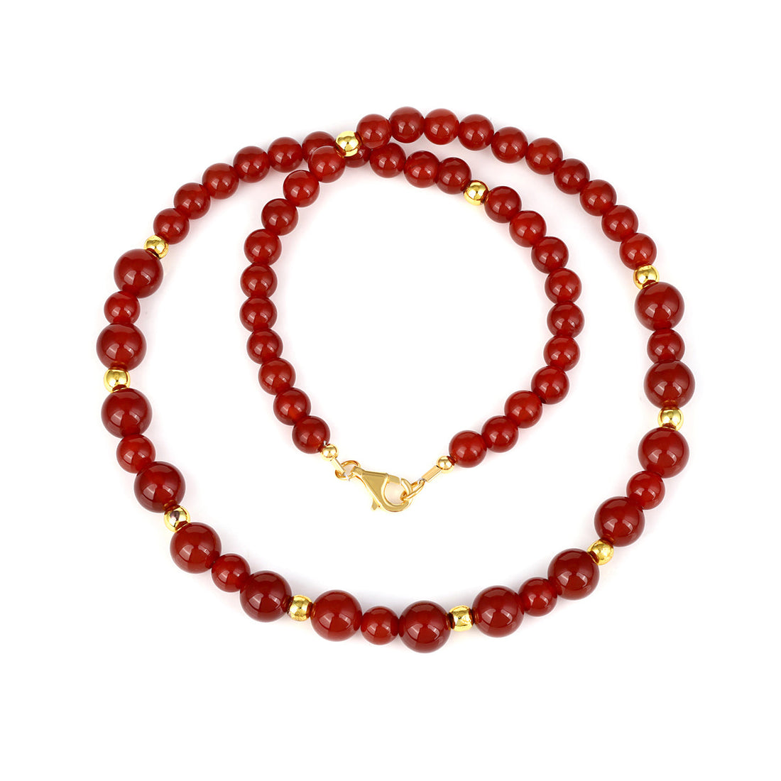 Red Onyx and Hematite Beads Choker Necklace